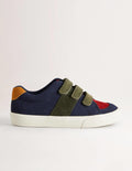 Niedrige Sneaker aus Leder-Bunt, Blockfarben
