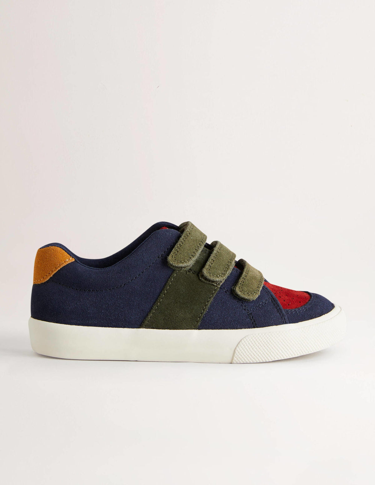 Niedrige Sneaker aus Leder-Bunt, Blockfarben - Image 1