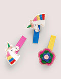 Haarclips im 3er-Pack-Bunt, Einhorn