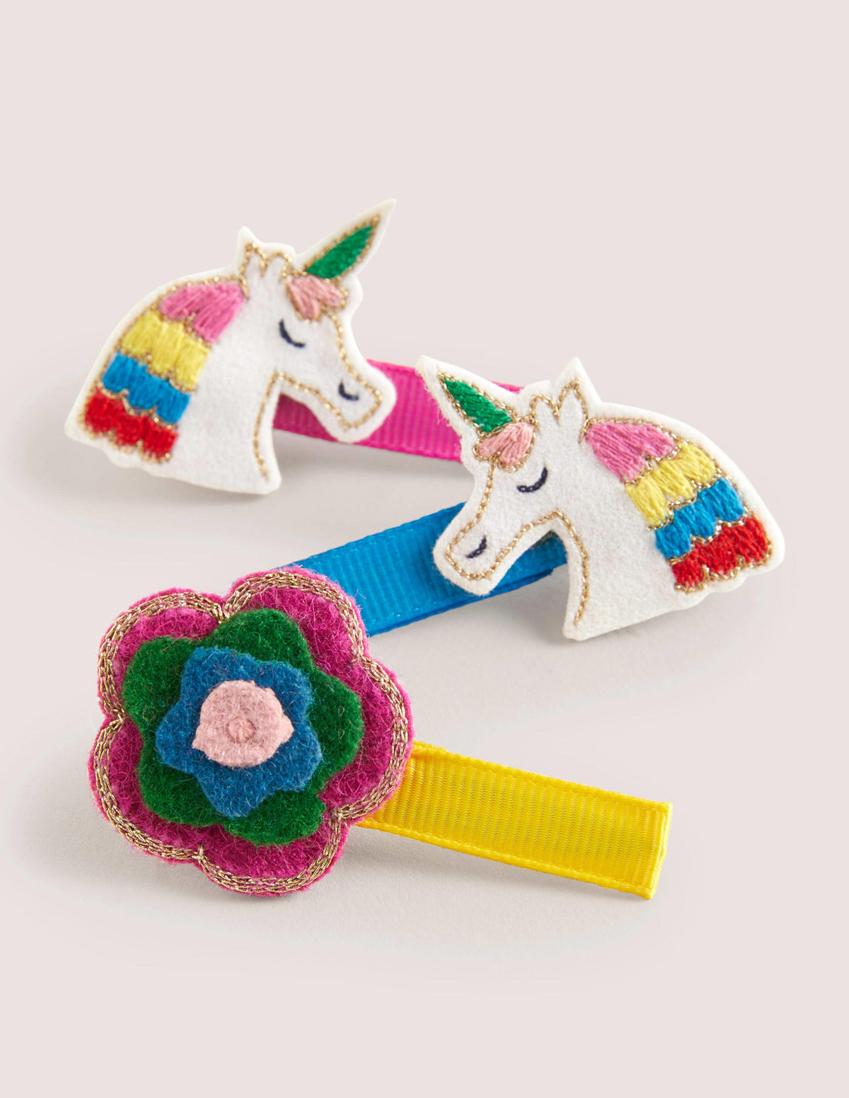 Haarclips im 3er-Pack-Bunt, Einhorn - Image 2