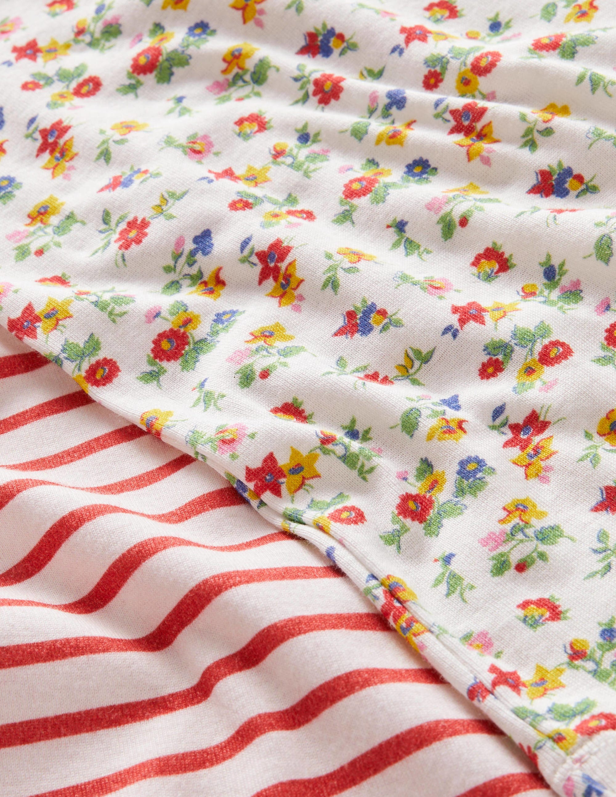 Kurzer Schlafanzug im 2er-Pack-Multi Patchwork Floral - Image 4