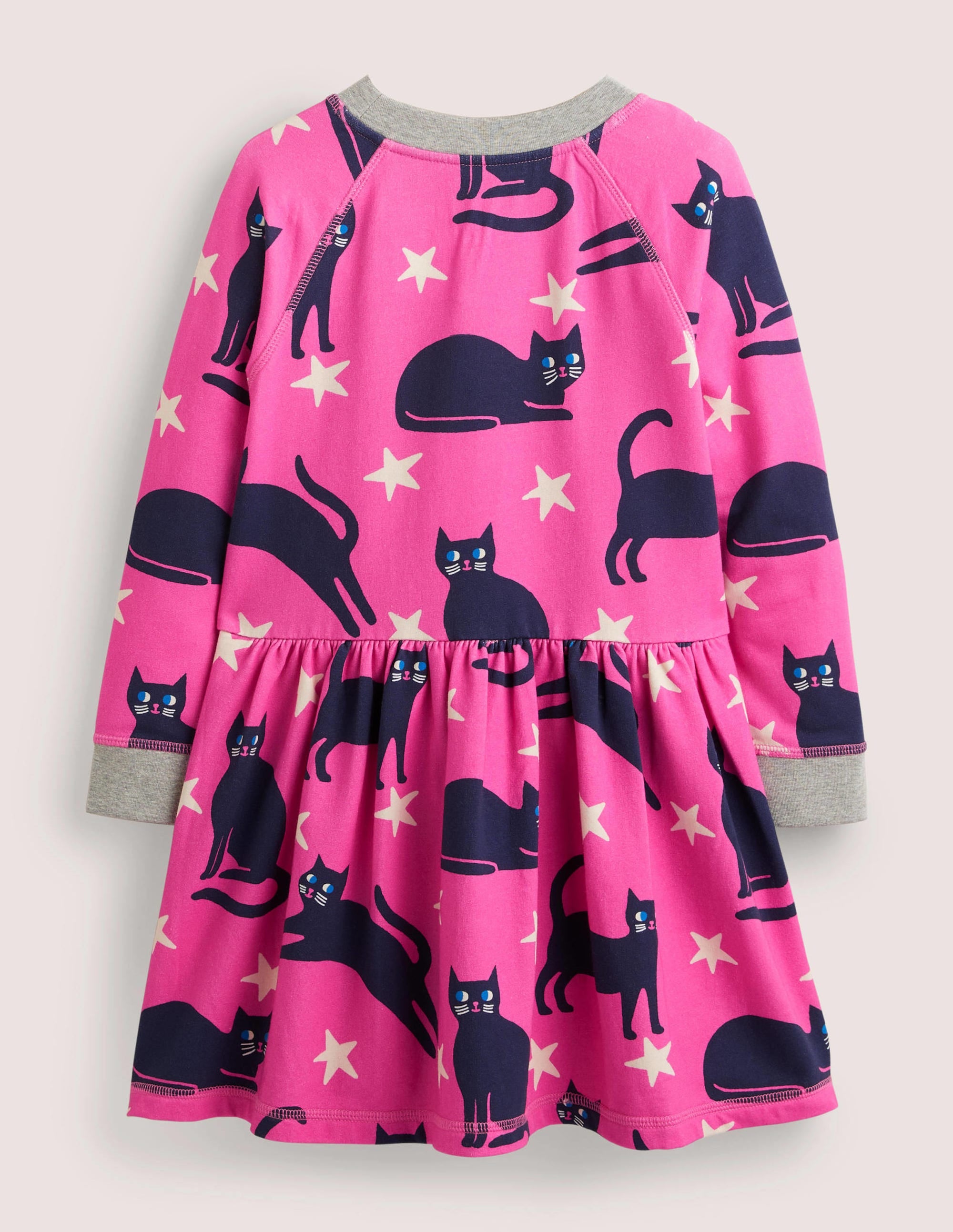 Pink Halloween Cats Sweatshirt Dress-Rosarot, Katzen - Image 2