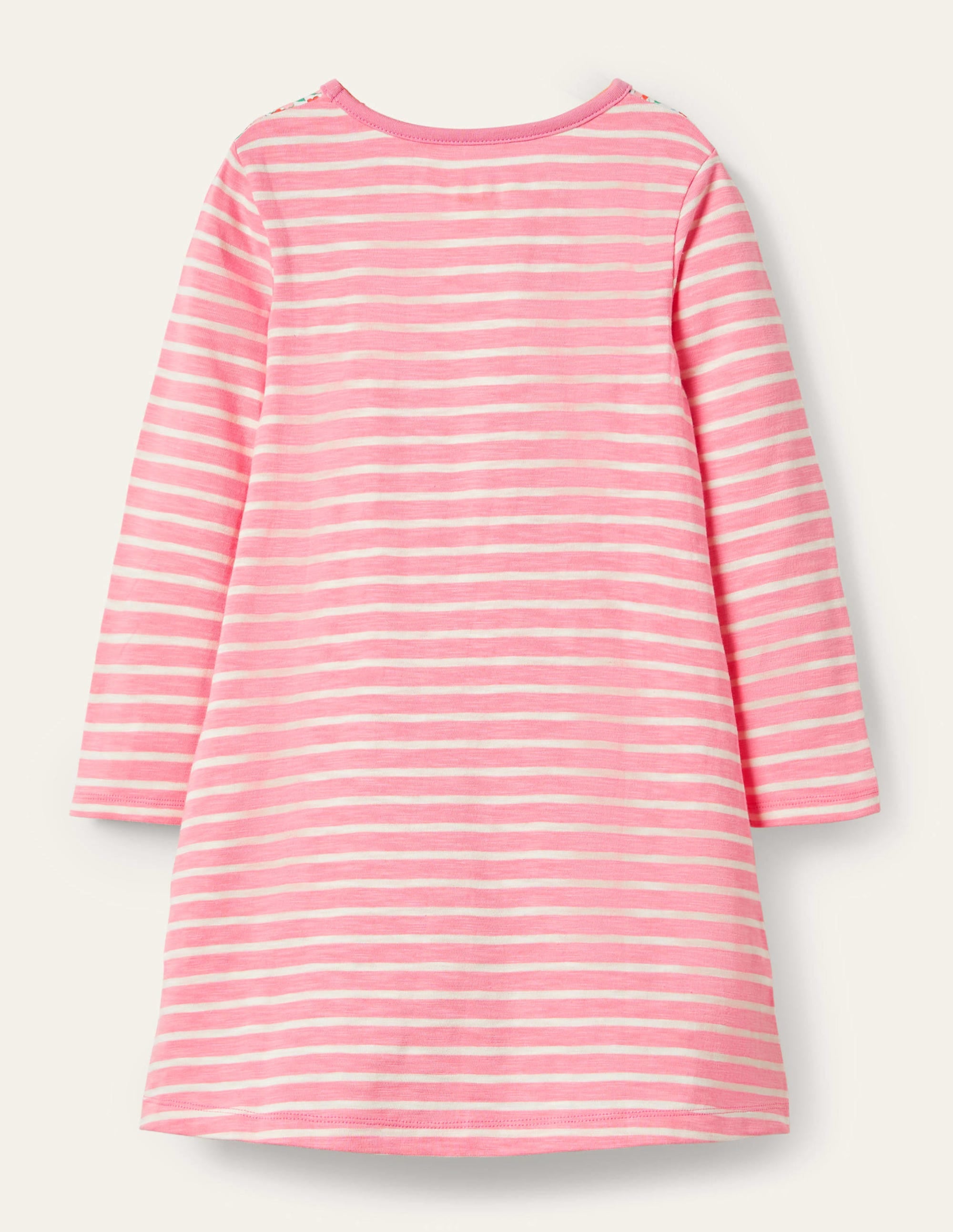 Robe fun en jersey avec poches-Kirschblütenrosa/Naturweiß - Image 3