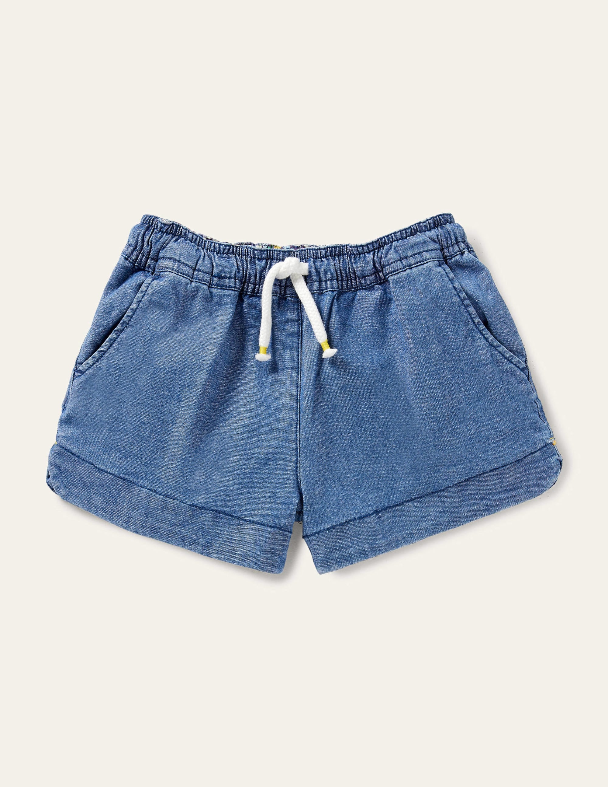Heart Pocket Shorts-Chambray - Image 1