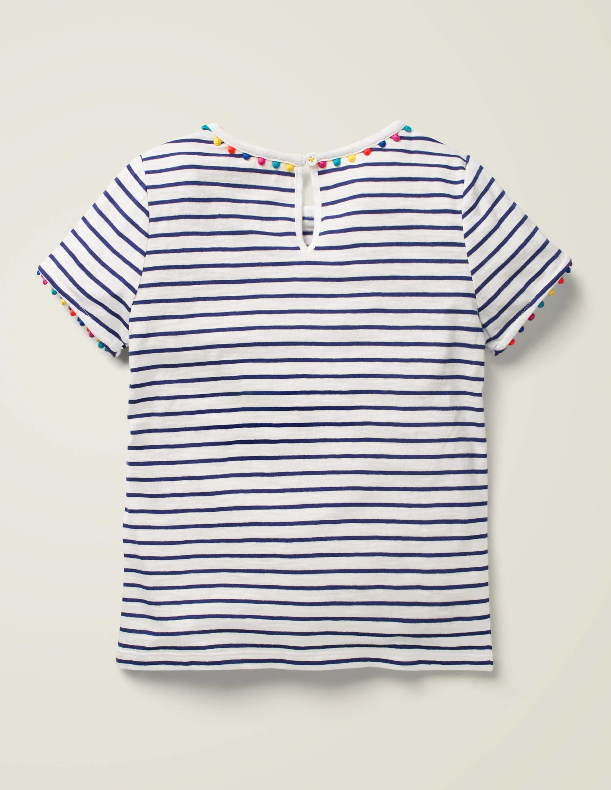 Charlie Jersey-T-Shirt mit Bommeln-Dunkles Segelblau/Naturweiß - Image 2