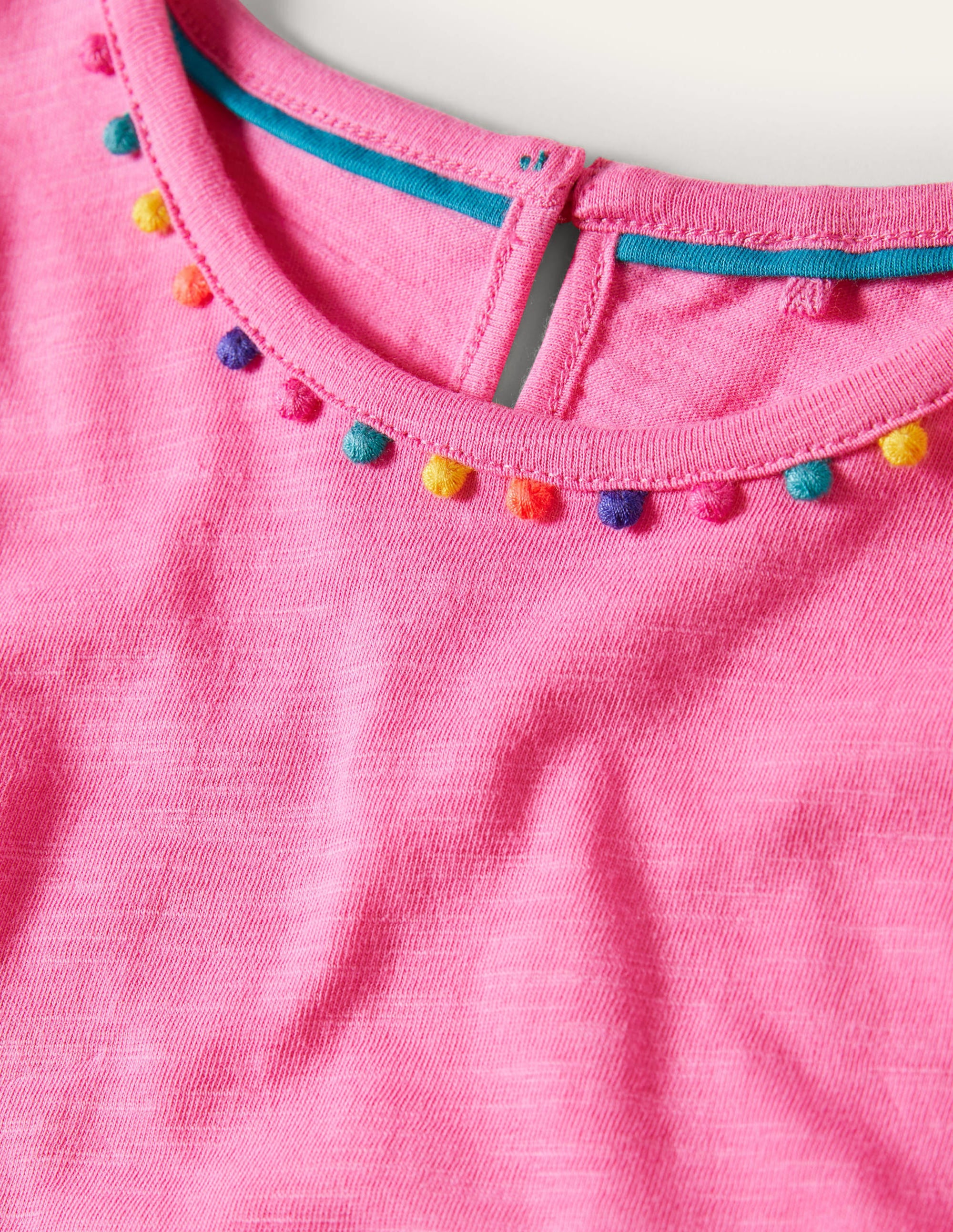 Charlie Jersey-T-Shirt mit Bommeln-Erdbeereisrosa - Image 3