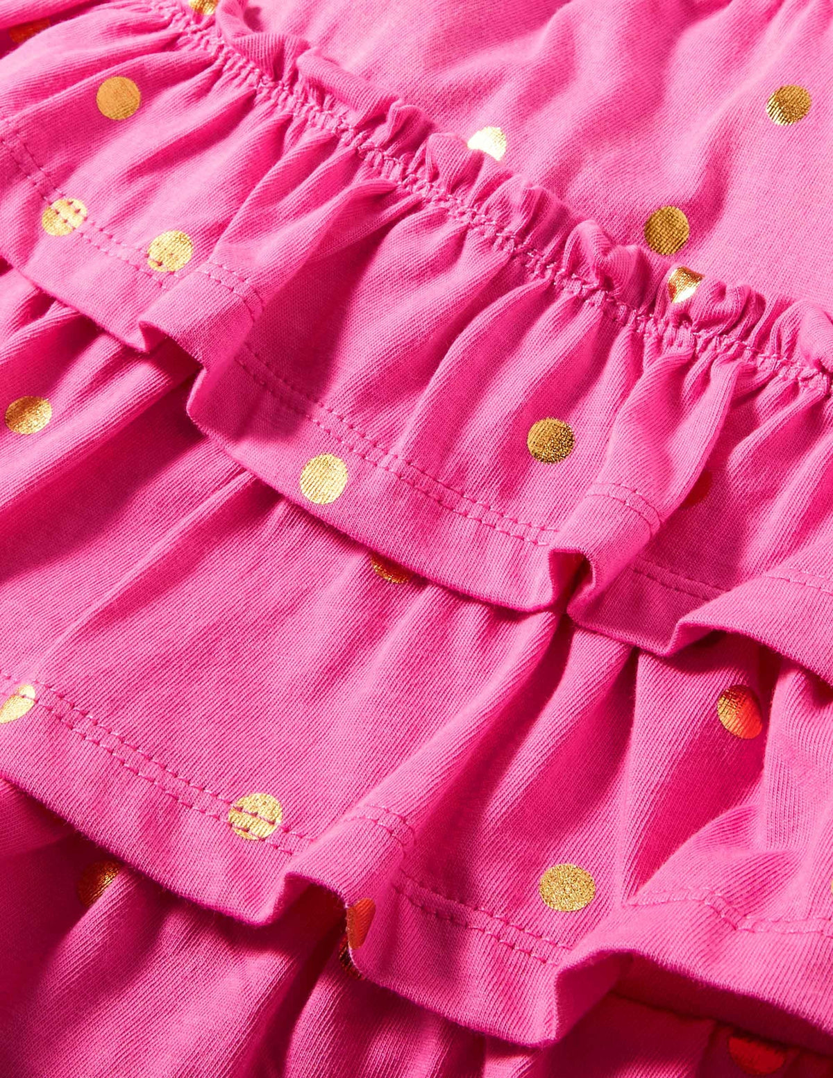 Jersey Ruffle Skort-Bright Petal Pink Gold Spot-3