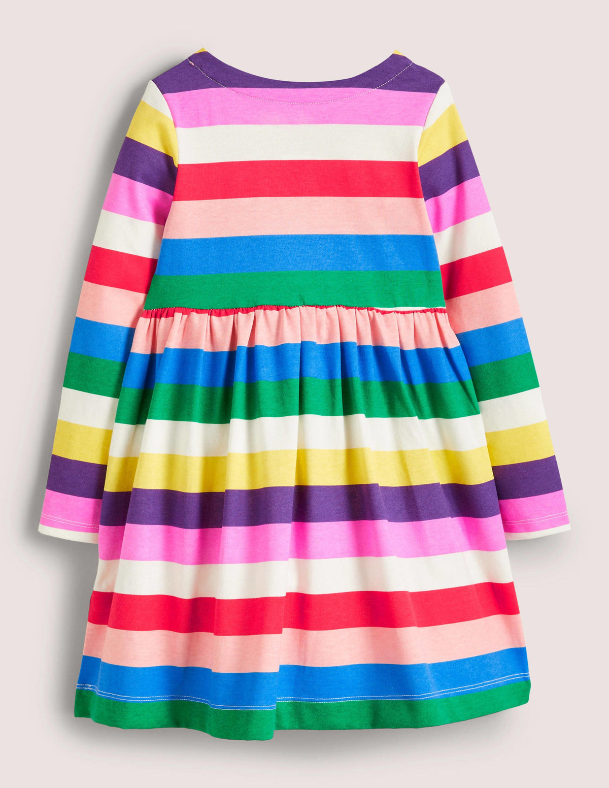 Robe en jersey fun à manches longues-Rayé arc-en-ciel multi-2