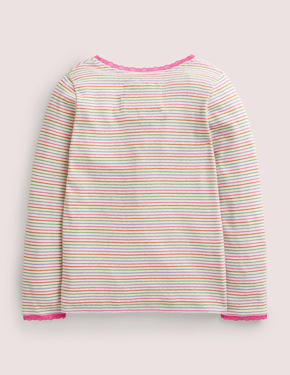 T-shirt ultra-doux en pointelle-Arc-en-ciel violet aster/lierre - Image 2