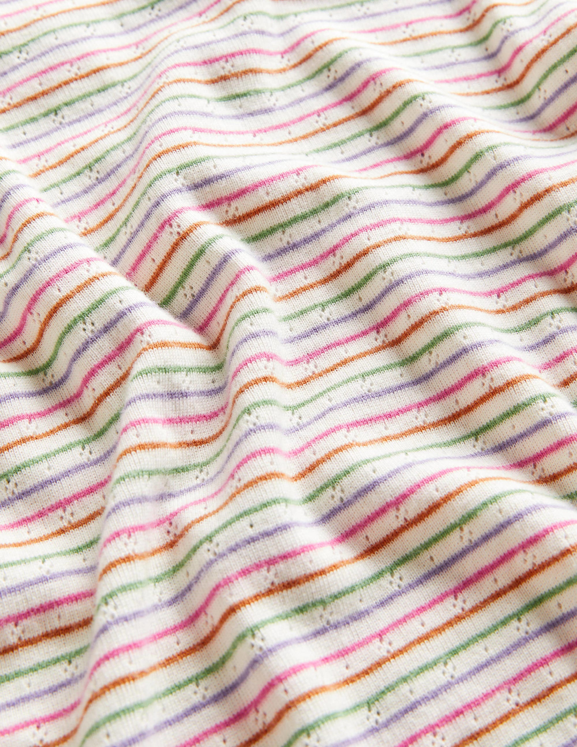T-shirt ultra-doux en pointelle-Arc-en-ciel violet aster/lierre - Image 3