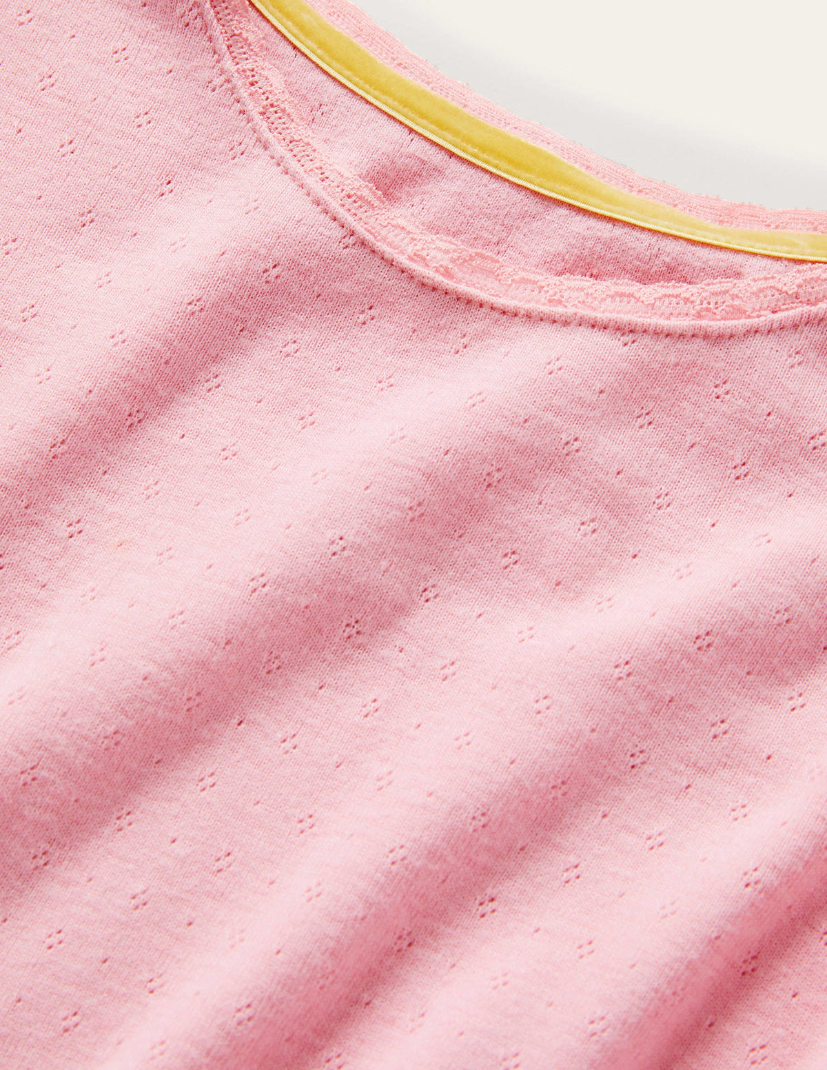 T-shirt ultra-doux en pointelle-Rose formica - Image 3