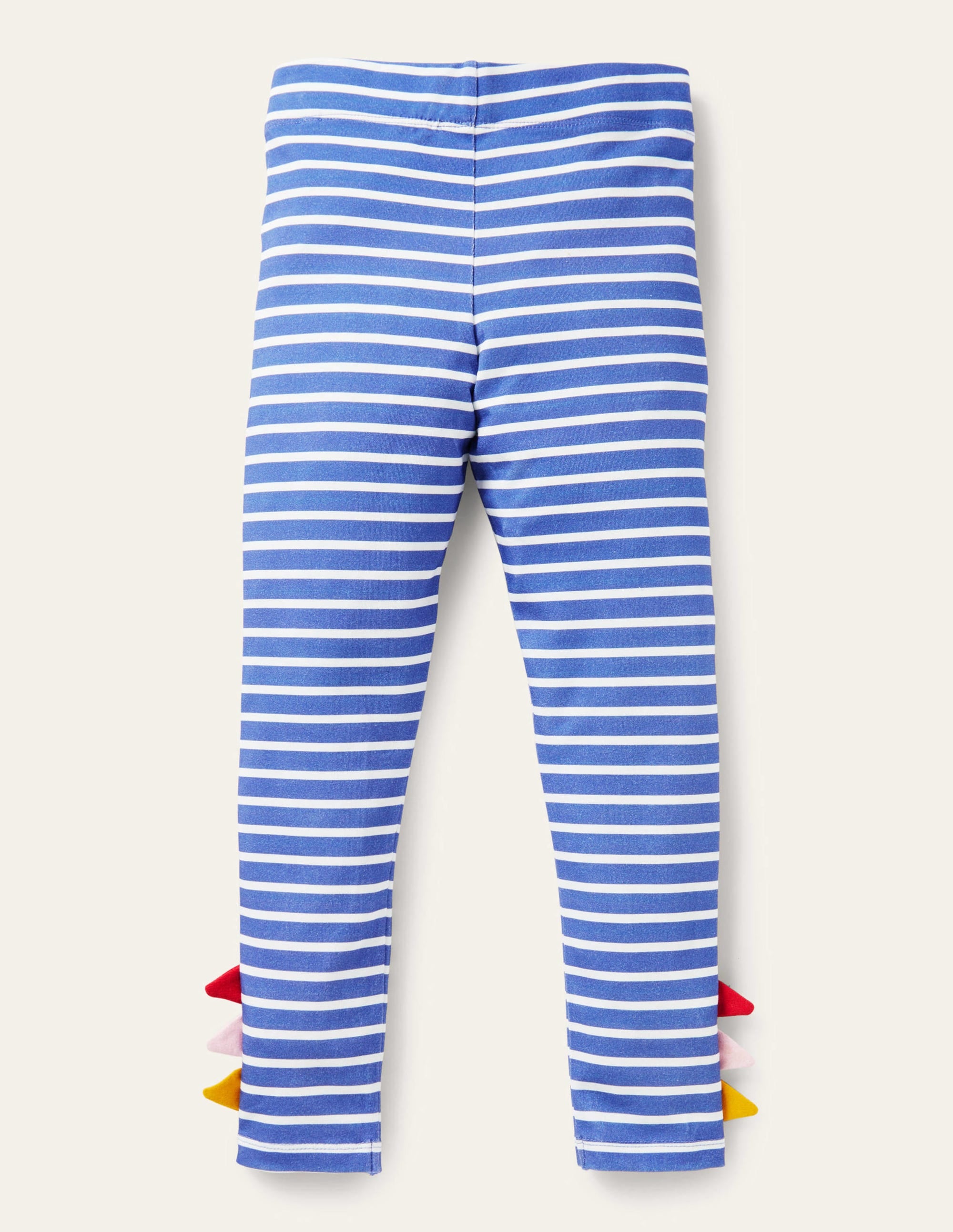 Fun Appliqué Leggings-Bright Marina/Ivory Dinosaur - Image 2