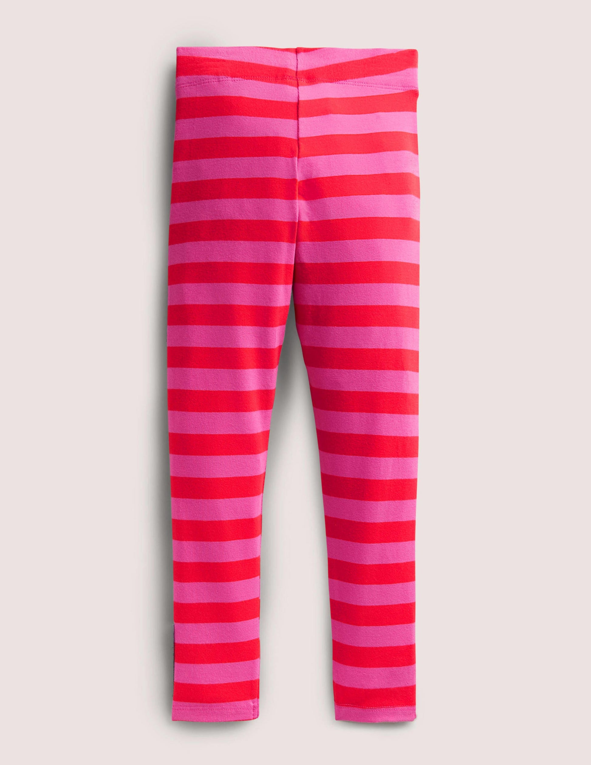 Pink Stripe Cat Print Halloween Leggings-Rosarot, Katzen-2
