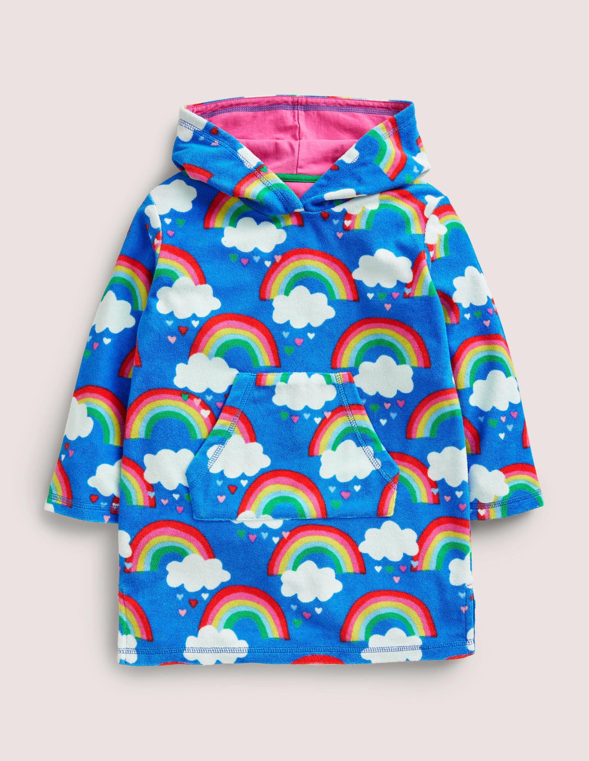 Frottee-Badeponcho-Marokkoblau, Regenbogen - Image 1