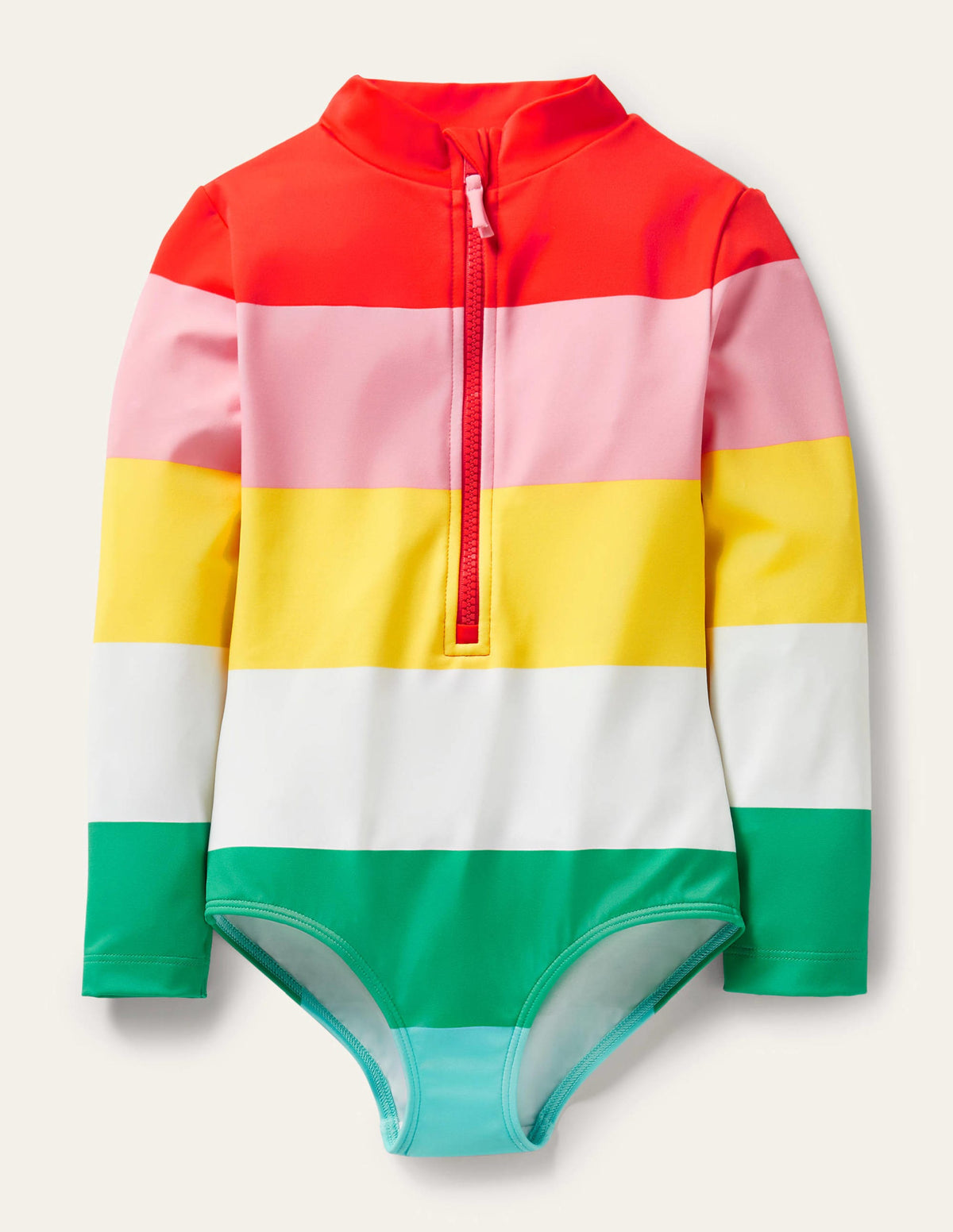 Langärmeliger Badeanzug-Bunt Regenbogen-1