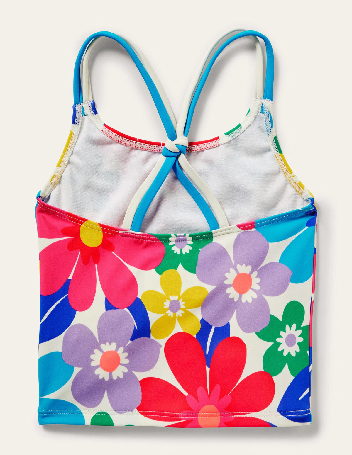 Gemustertes Tankini-Oberteil-Bunt, Große Blumen-2