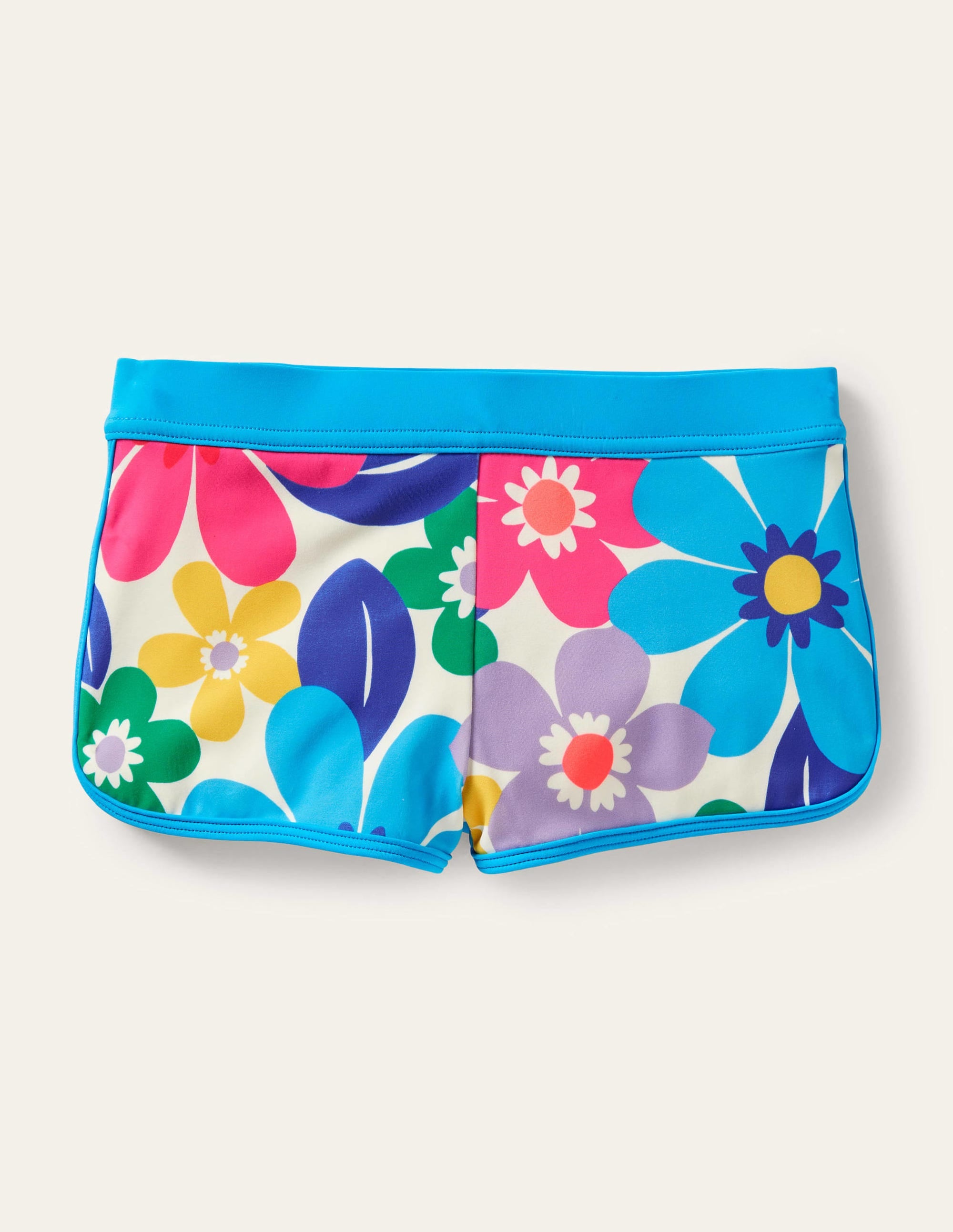 Gemusterte Badeshorts-Bunt, Große Blumen - Image 1