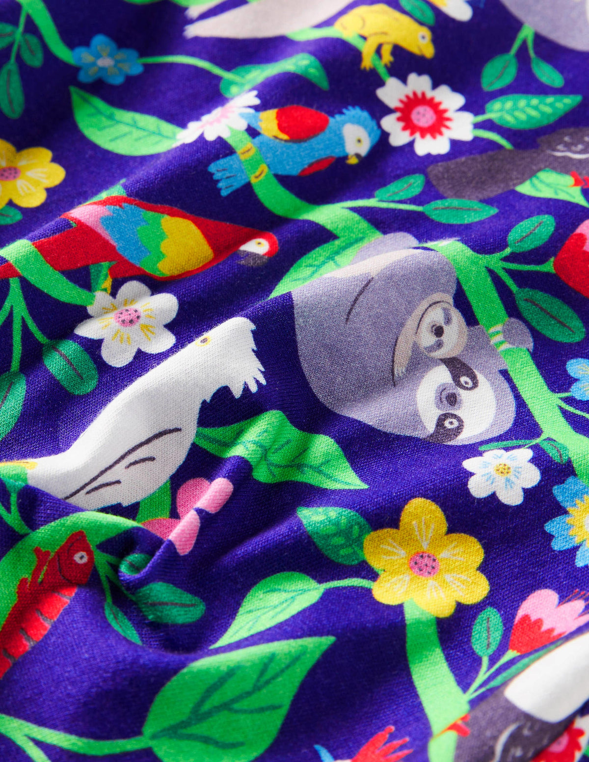 T-shirt noué sur le devant-Blue Wave Sloth - Image 3
