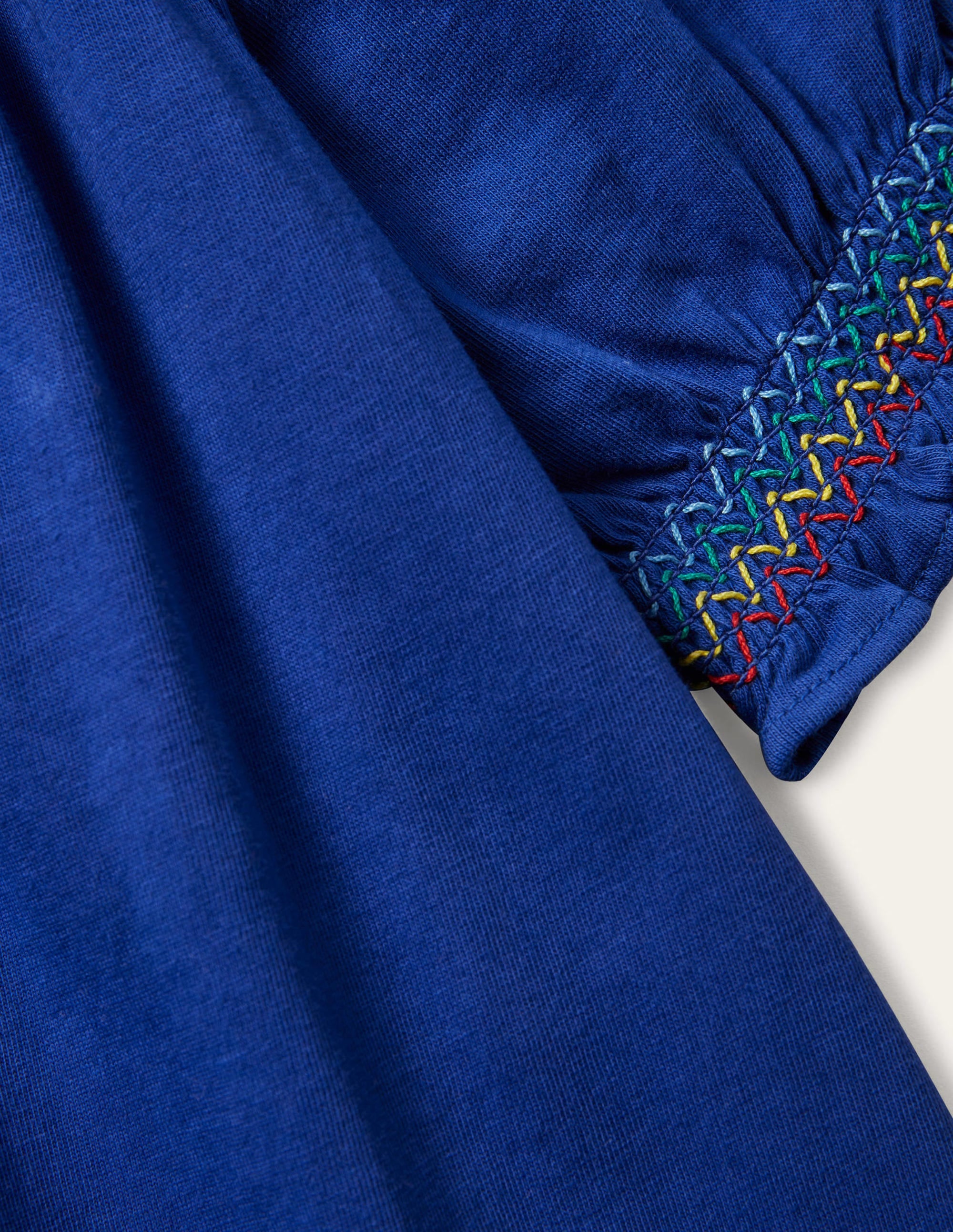 Smocked Raglan T-shirt-Blue Wave - Image 3