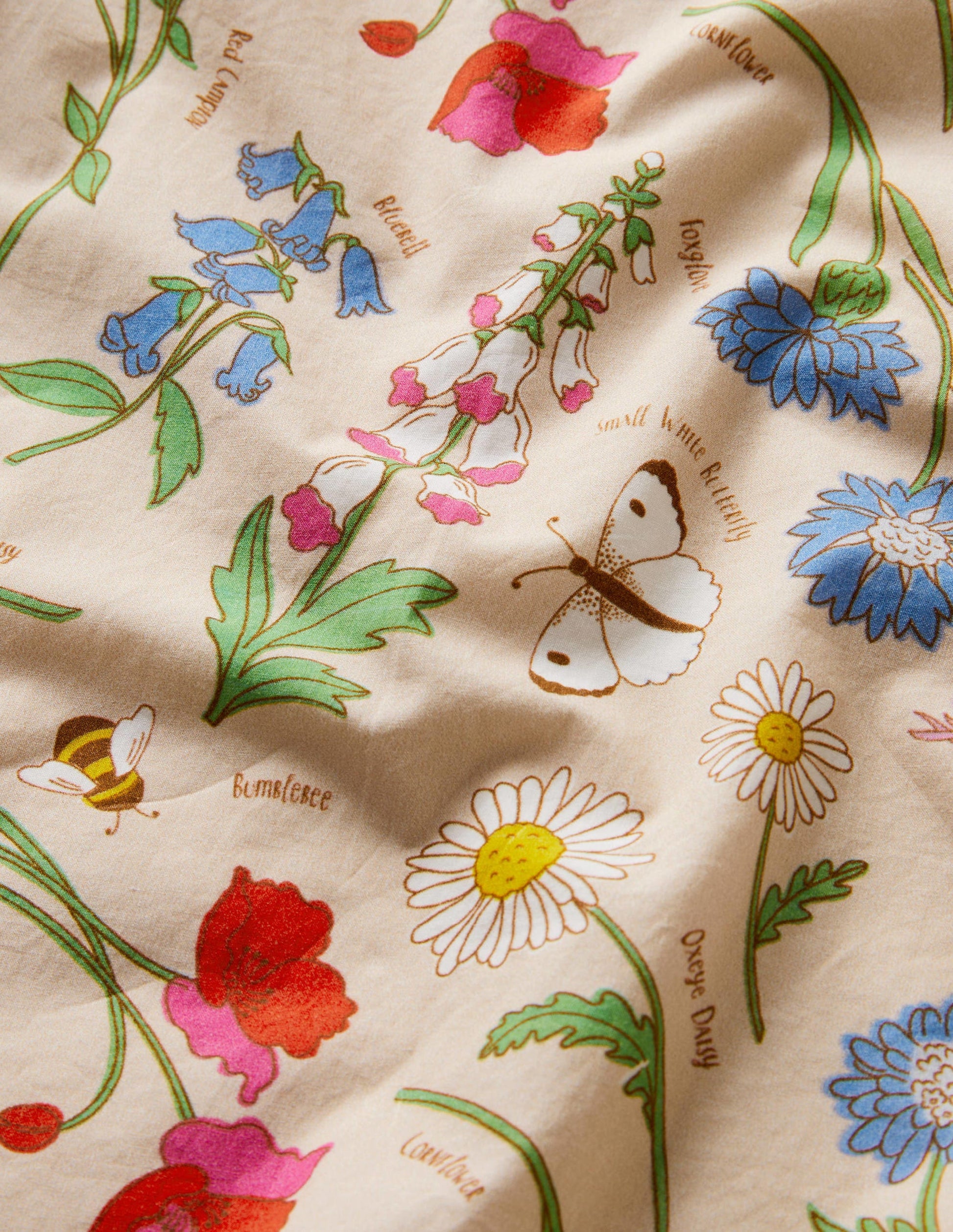 Blouse tissée et imprimée-Fleurs rose Provence poudré-3