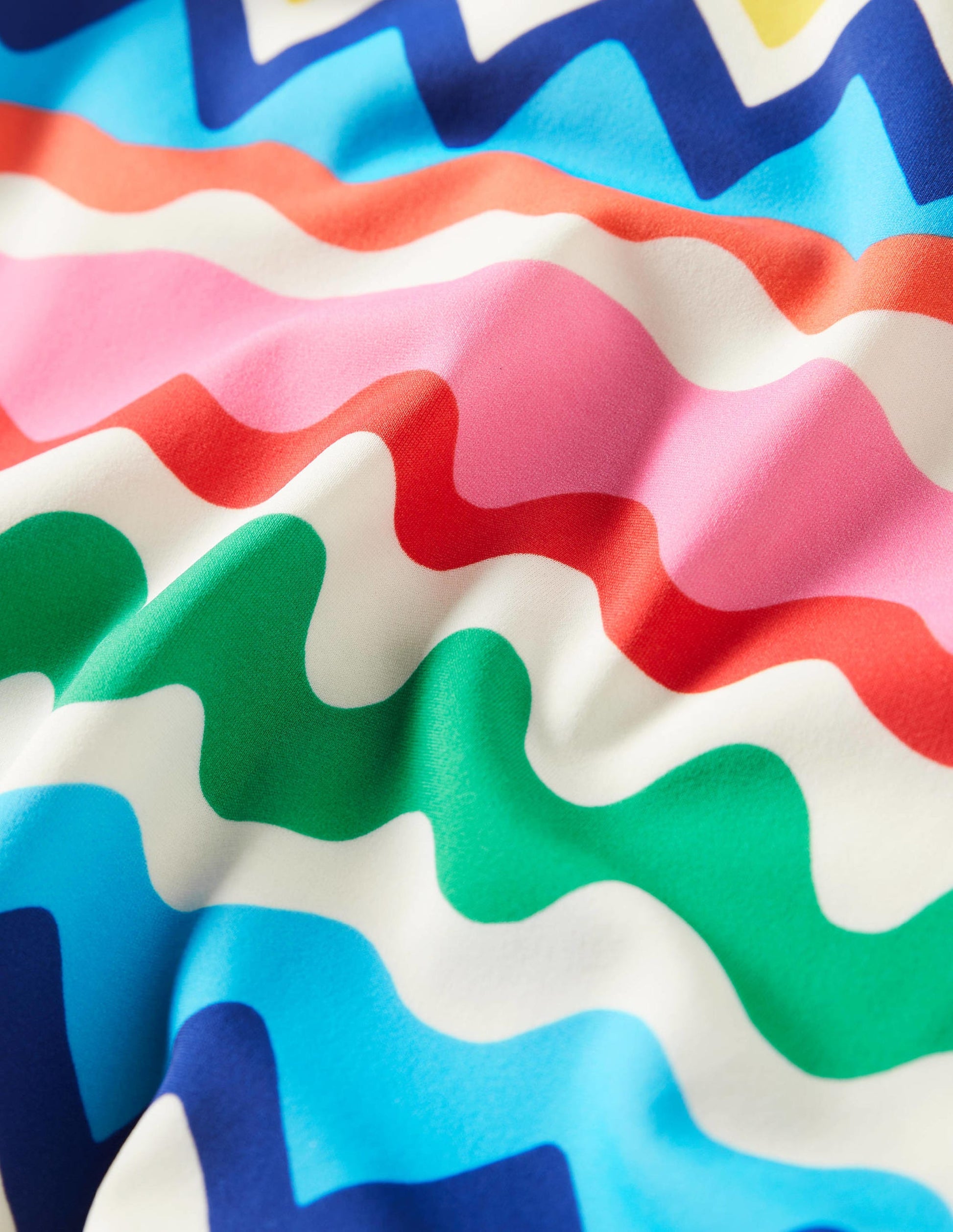 Maillot de bain imprimé croisé dans le dos-Multi Ric Rac Stripe-3