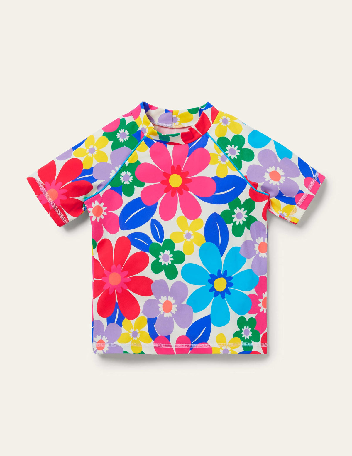 Short Sleeve Rash Vest-Multi Surf Floral-1