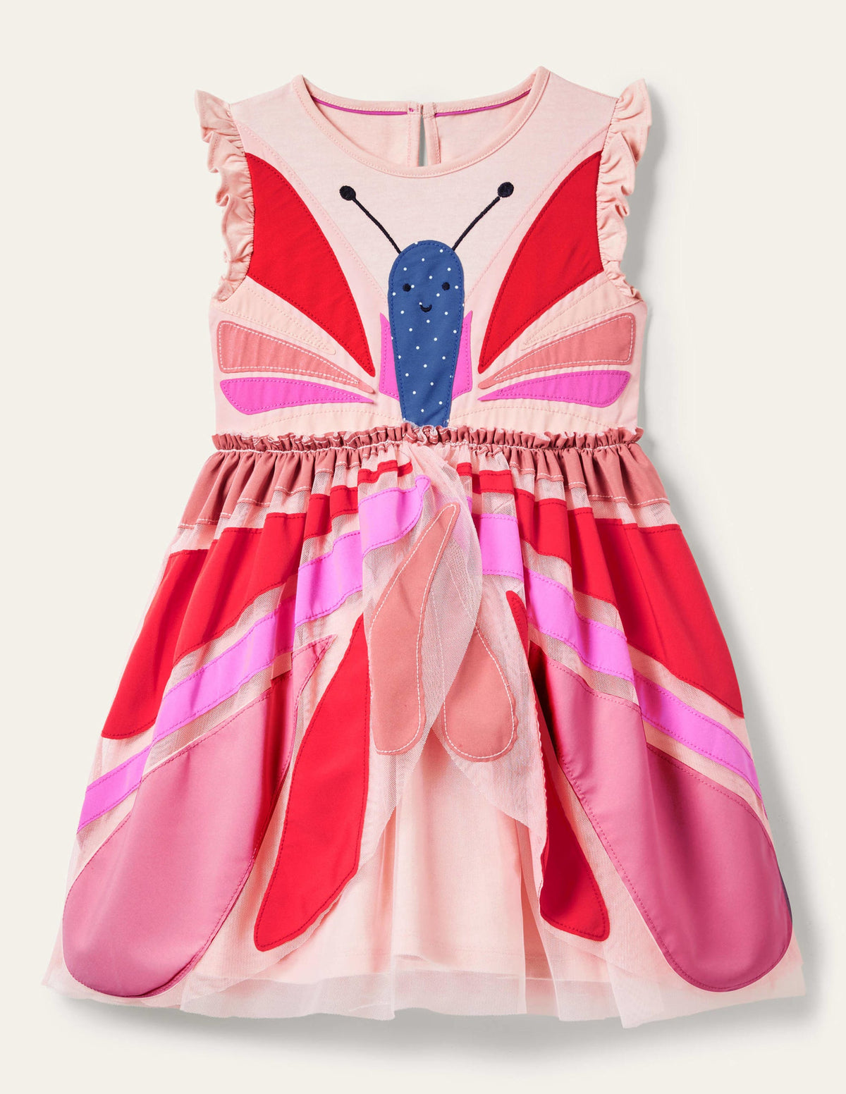 Schmetterlingskleid mit Tüll-Provence-Altrosa, Schmetterling - Image 1