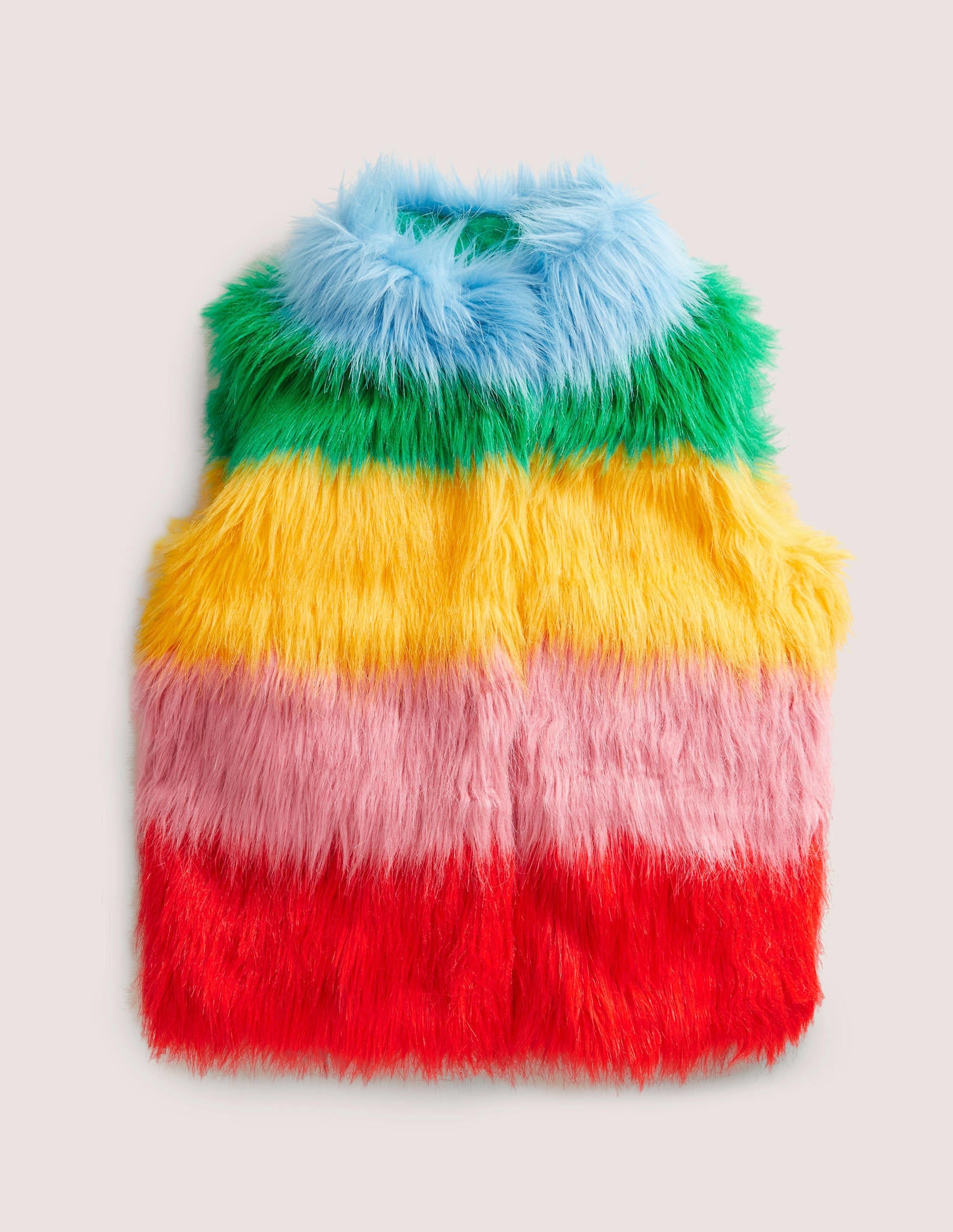 Kunstfellweste-Bunt, Regenbogenfarben - Image 1