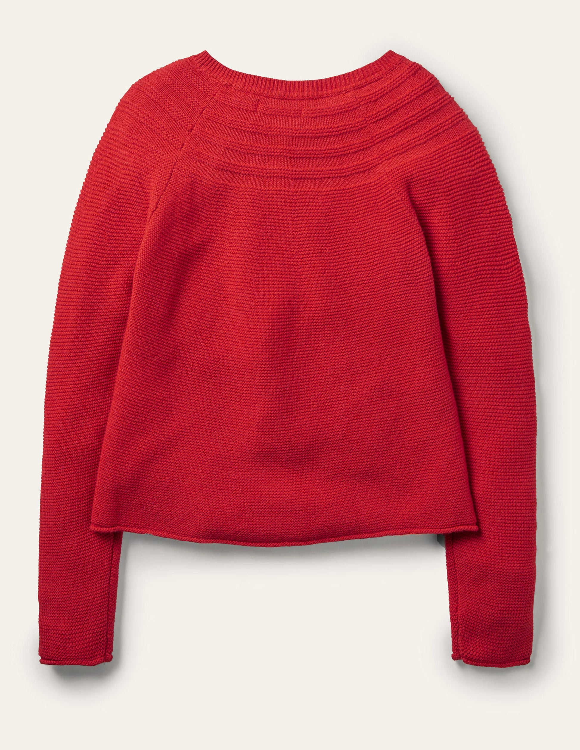 Red Cashmere Blend Cardigan-Rockabilly Red-2