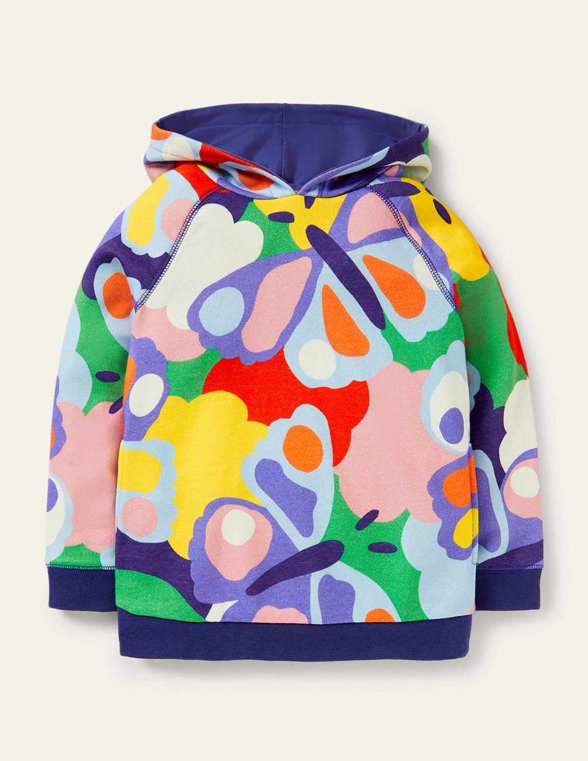 Gemusterter Hoodie-Bunt, Schmetterlingsmuster - Image 1