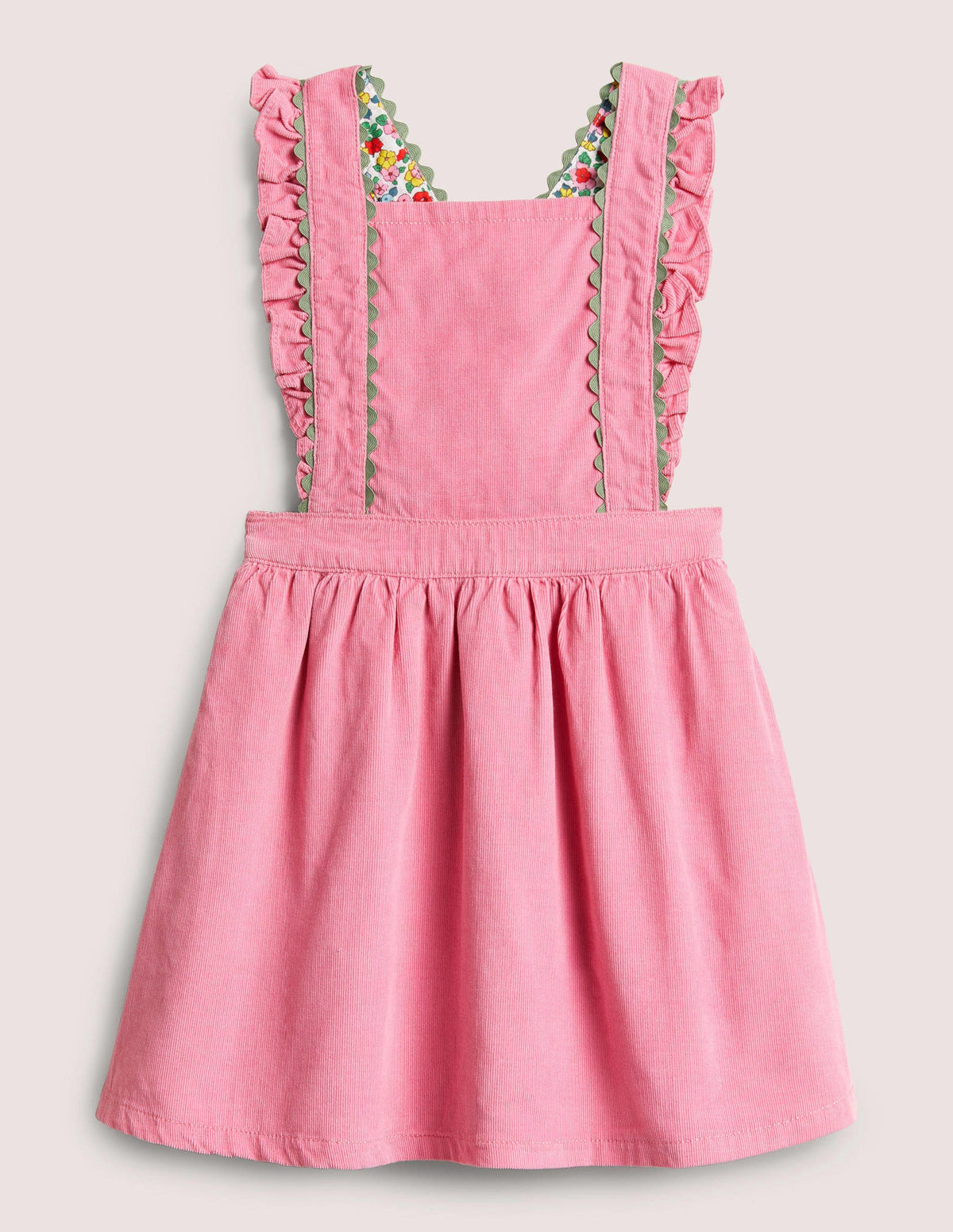 Gewebtes Schürzenkleid-Kirschblütenrosa-1