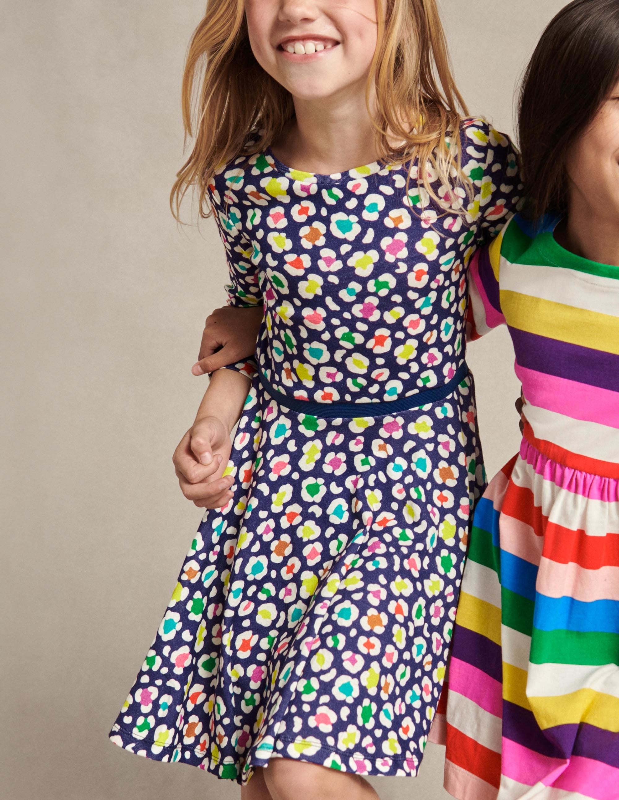 Skaterkleid mit Tellerrock-Segelblau, Leopard - Image 6