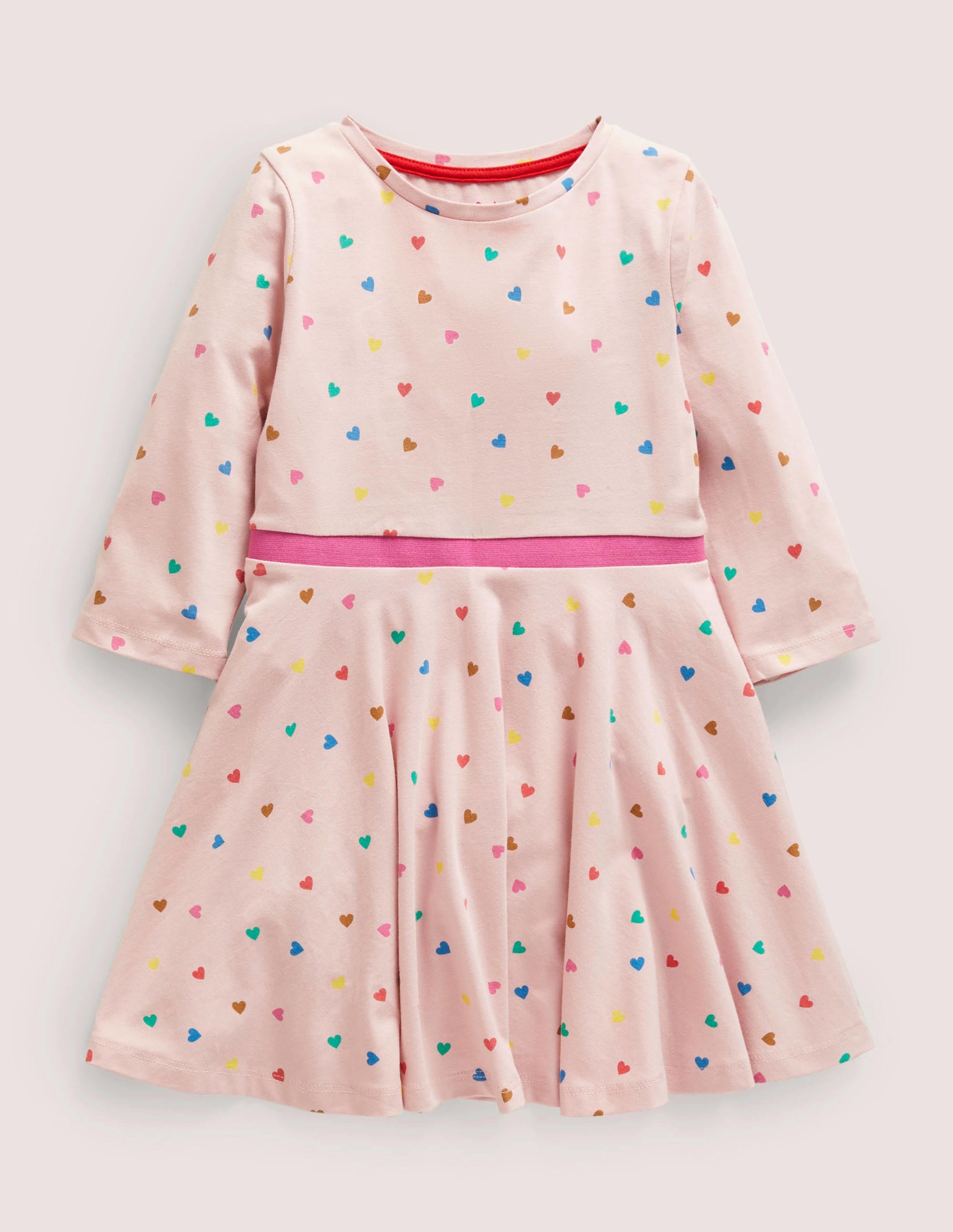 Skaterkleid mit Tellerrock-Delfinrosa, Herzen - Image 1