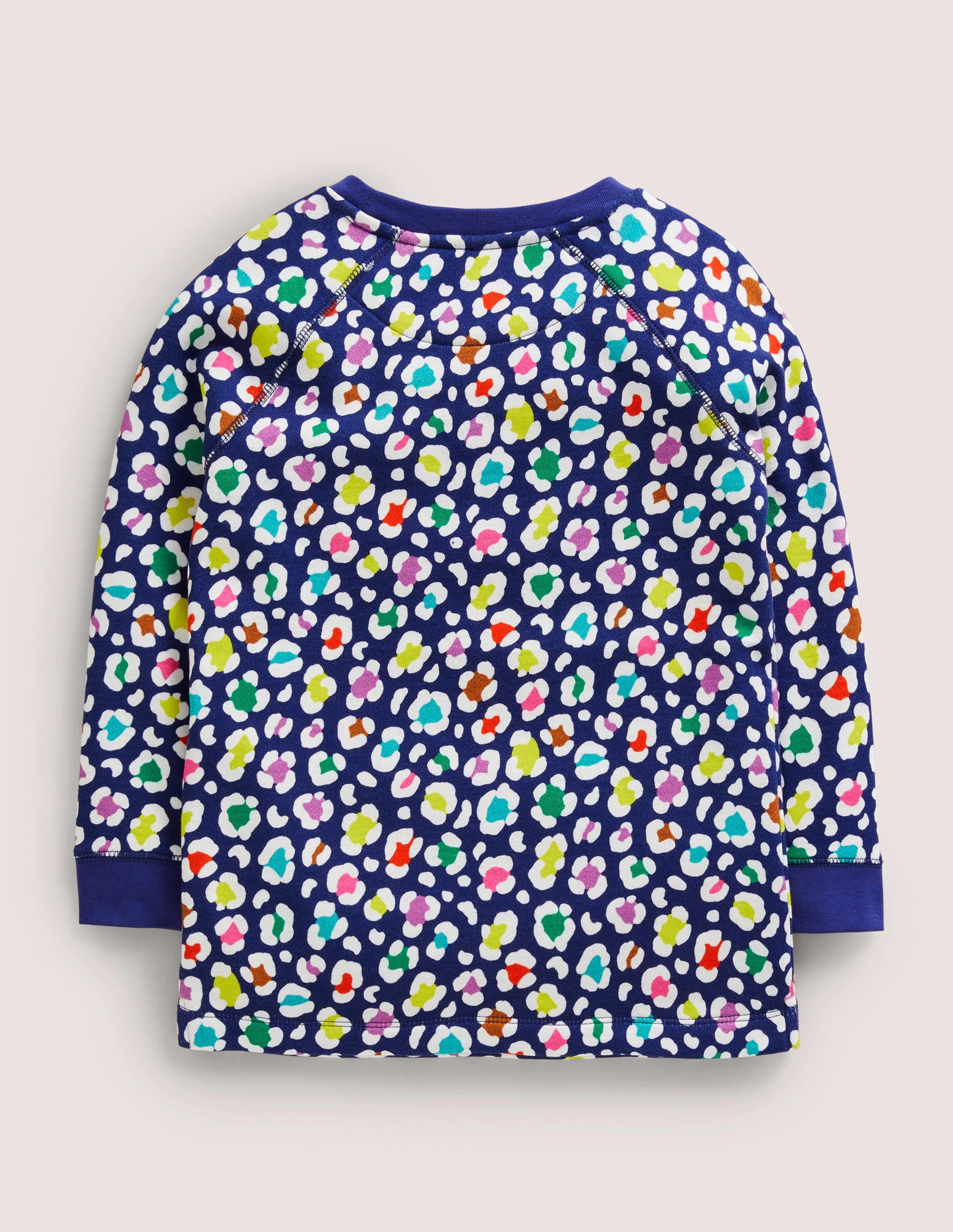 Sweatshirt-Tunika-Segelblau, Leopard - Image 2