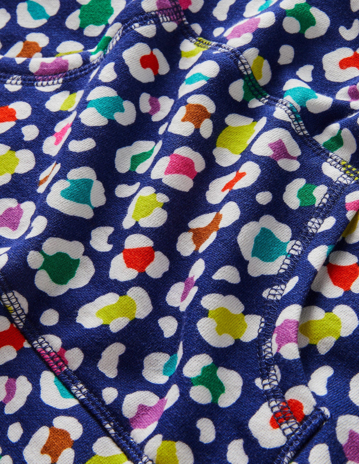 Sweatshirt-Tunika-Segelblau, Leopard - Image 3