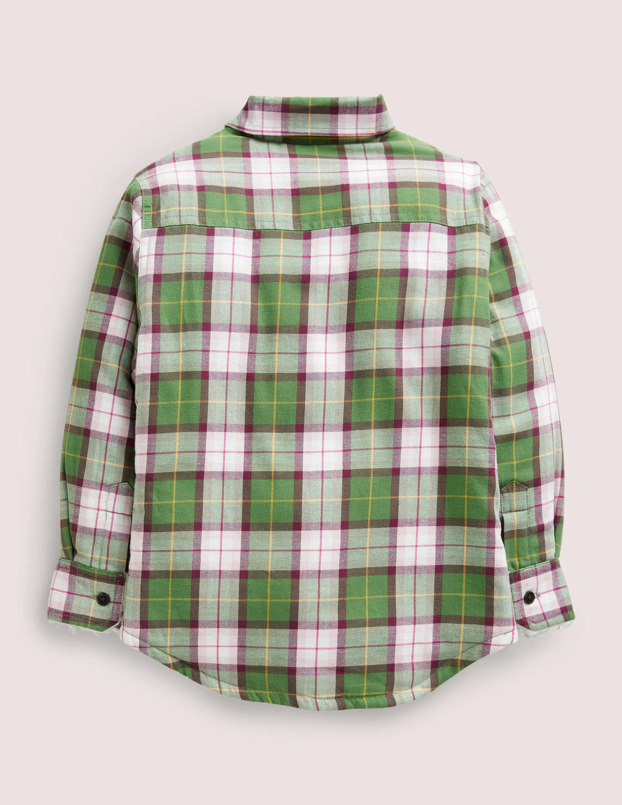 Gewebte Hemdjacke-Rosa, Kariert - Image 2