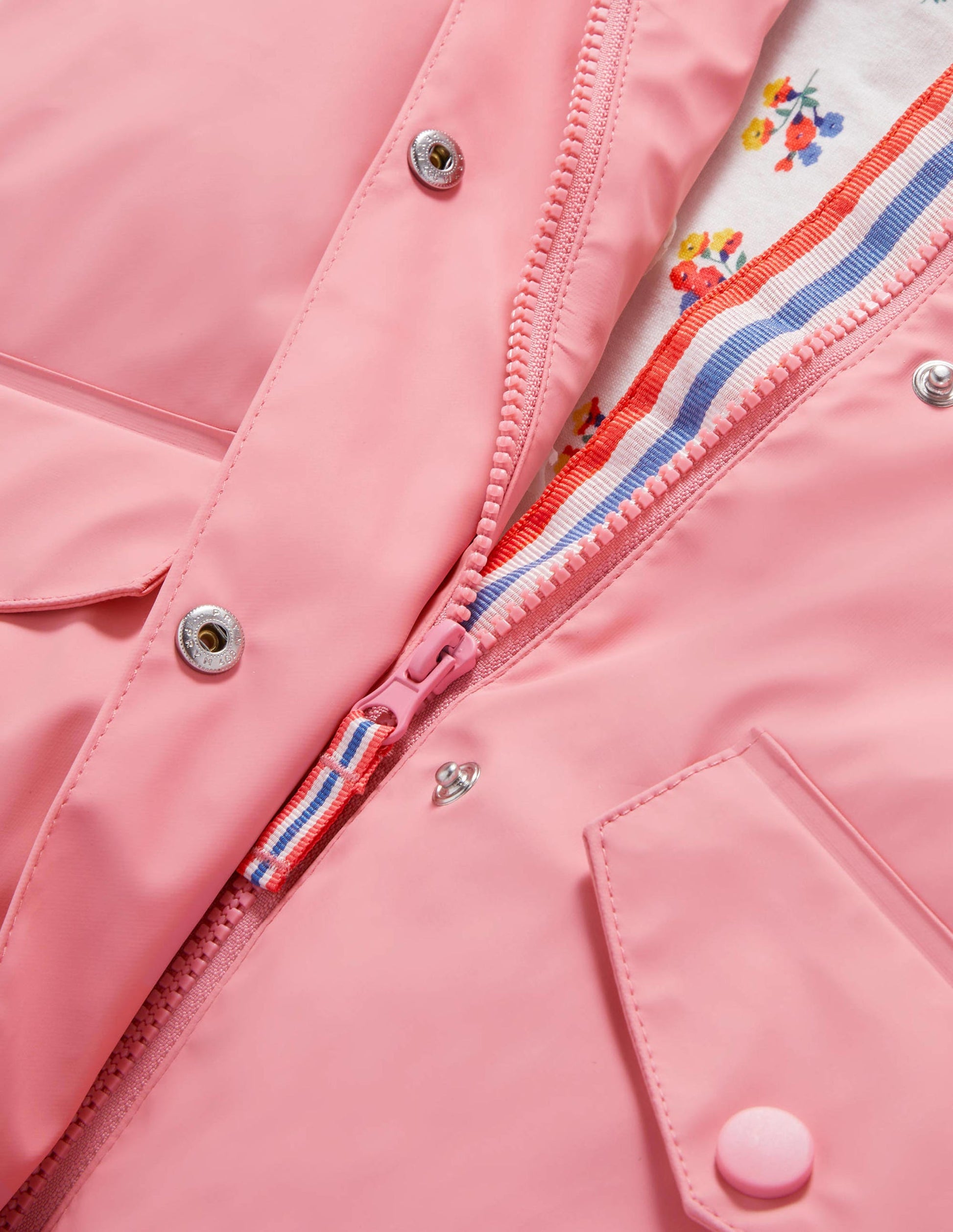 Pink Waterproof Fisherman's Jacket-Rose formica-3