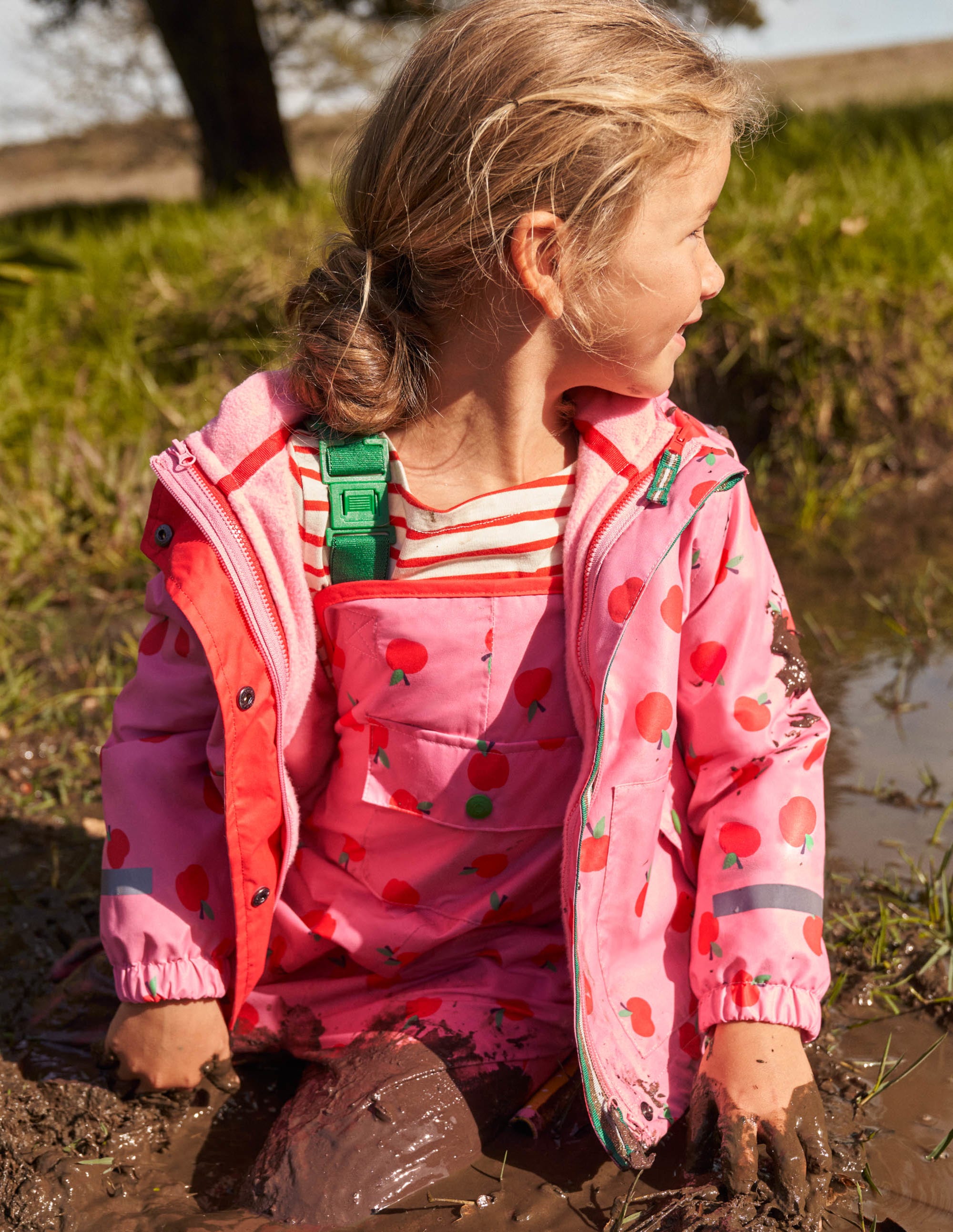 Wasserdichte Hose-Kirschblütenrosa, Äpfel - Image 8