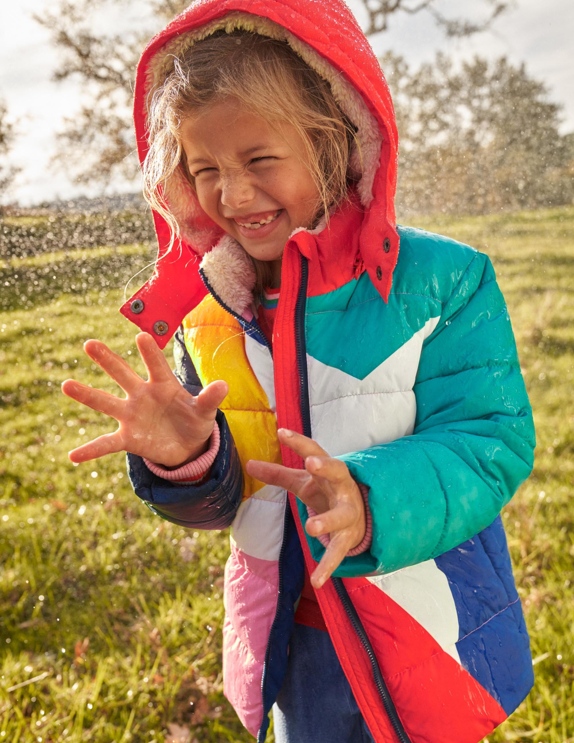 Wasserabweisende wattierte Jacke-Bunt/Blockfarben, Stern - Image 6