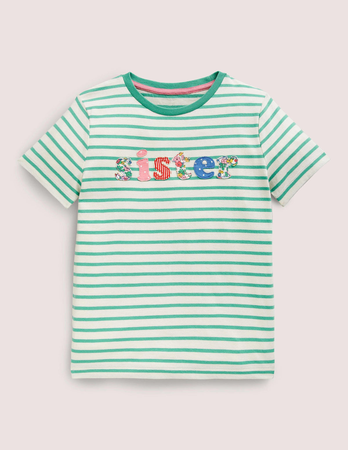 T-shirt Sister-Vert asperge/ivoire - Image 1
