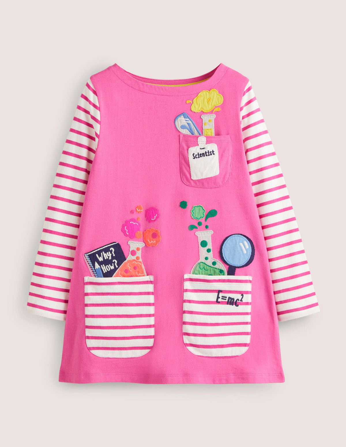 Pocket Jersey Tunic-Tickled Pink Scientist-1