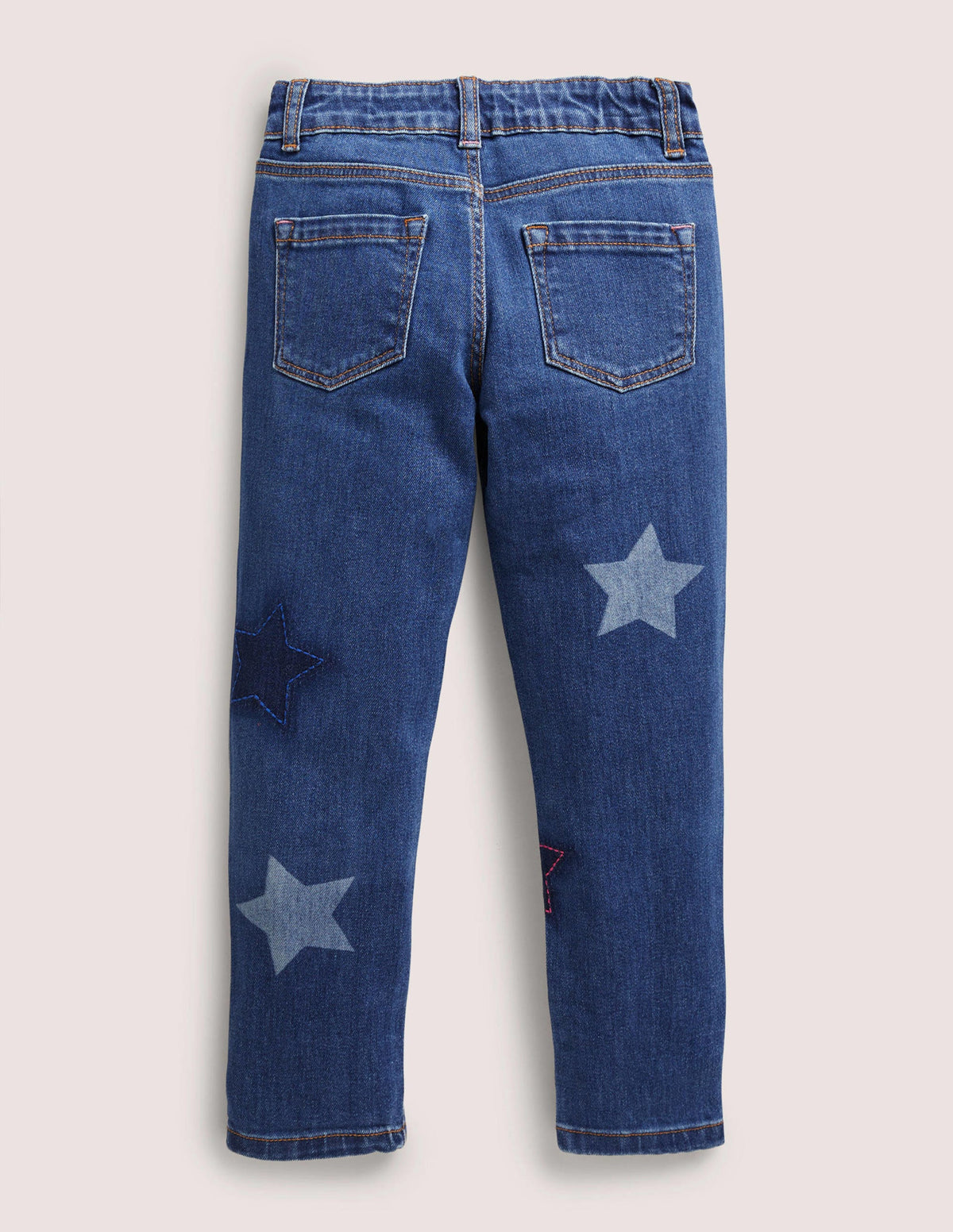Girlfriend-Jeans-Mittleres Vintageblau, Stern - Image 2