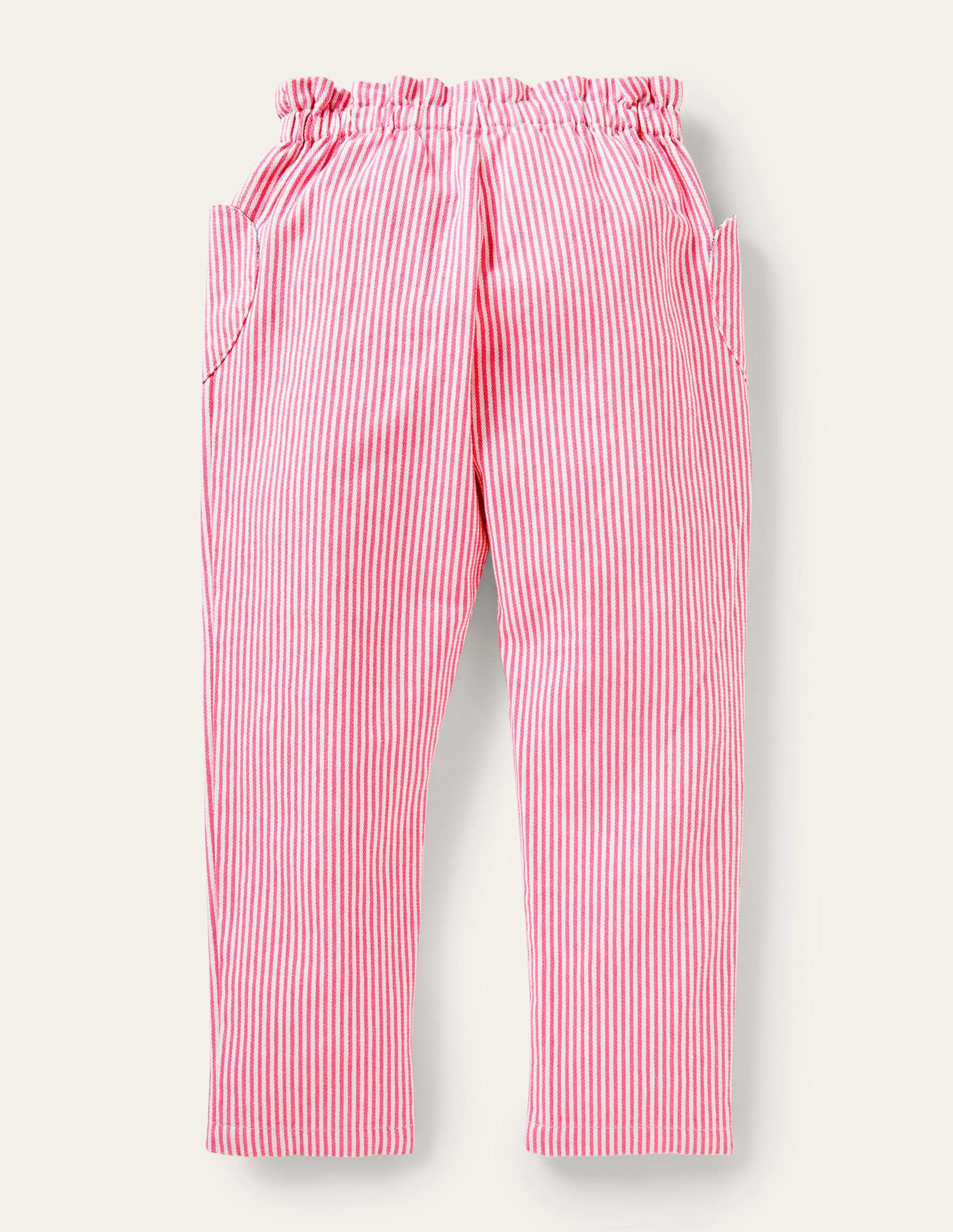 Pull-on Trousers-Festival Pink Ticking Stripe-2