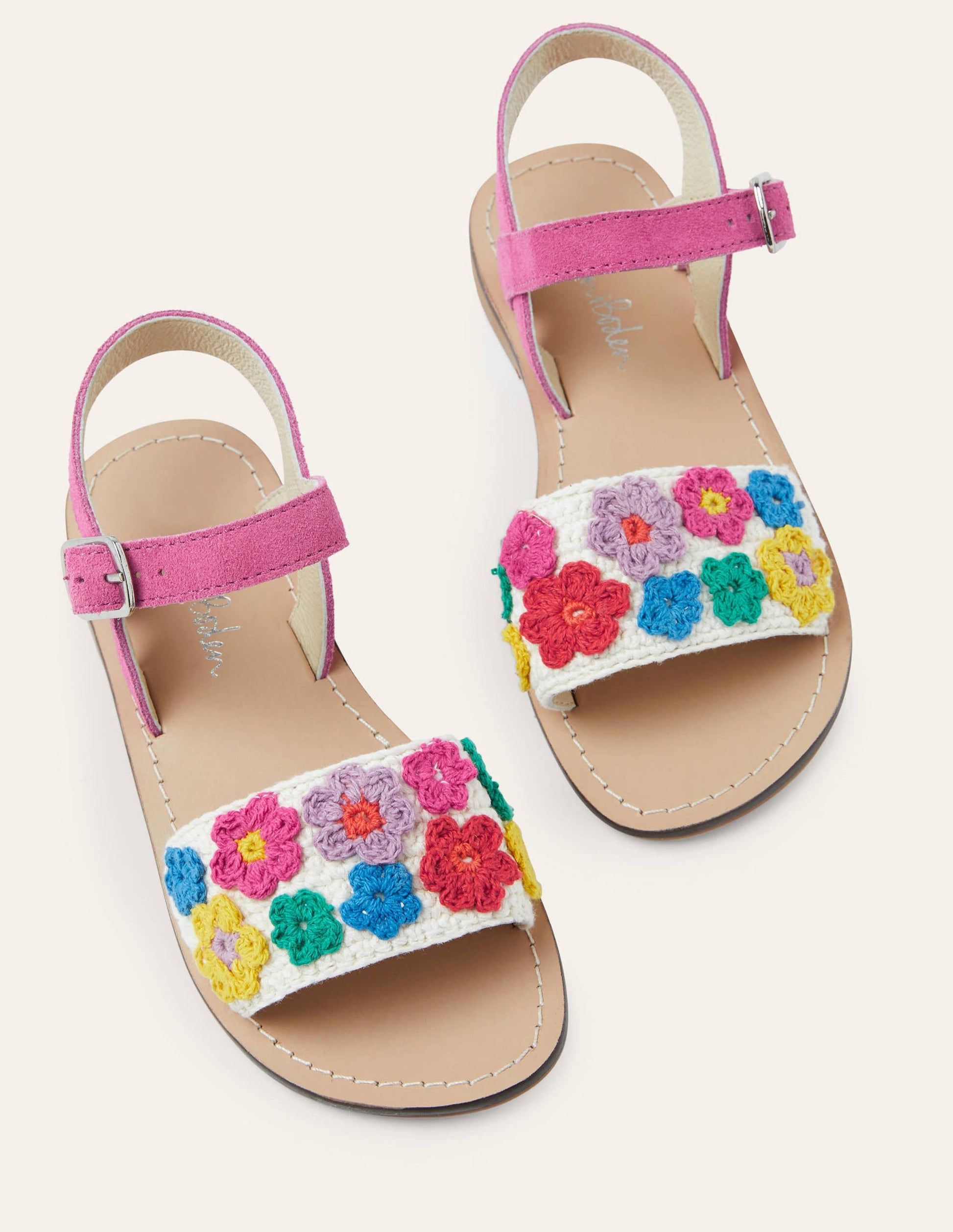 Crochet Sandals-Multi Flowers-1