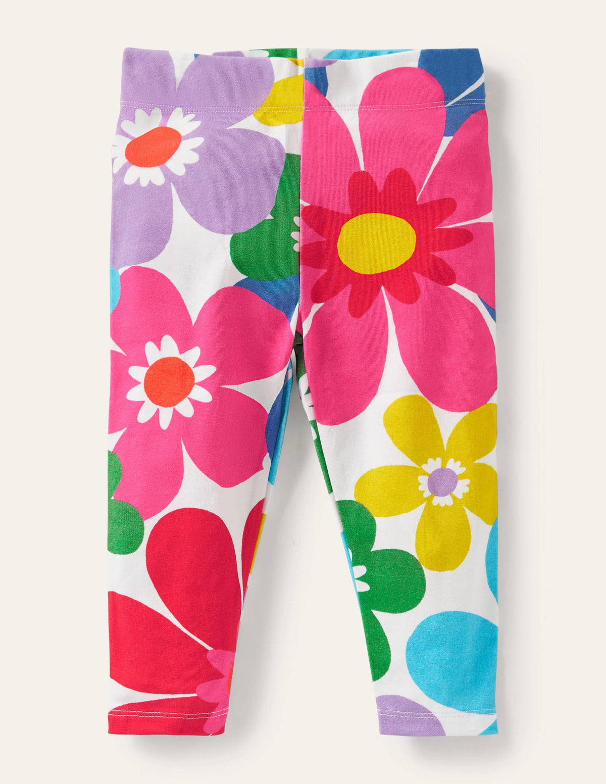 Fröhliche 7/8-Leggings-Bunt, Große Blumen - Image 1