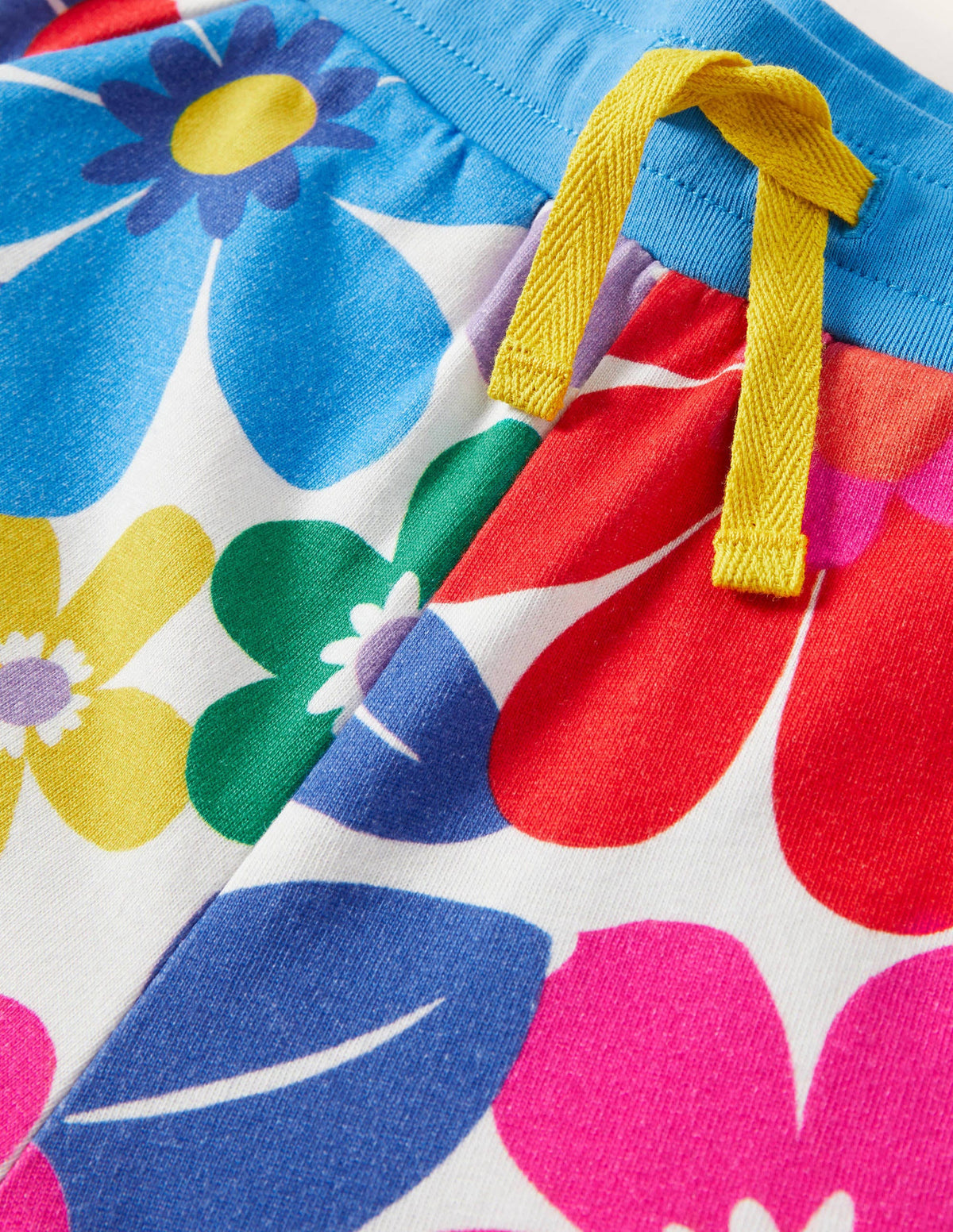 Jerseyhose mit weitem Bein-Bunt, Große Blumen-3