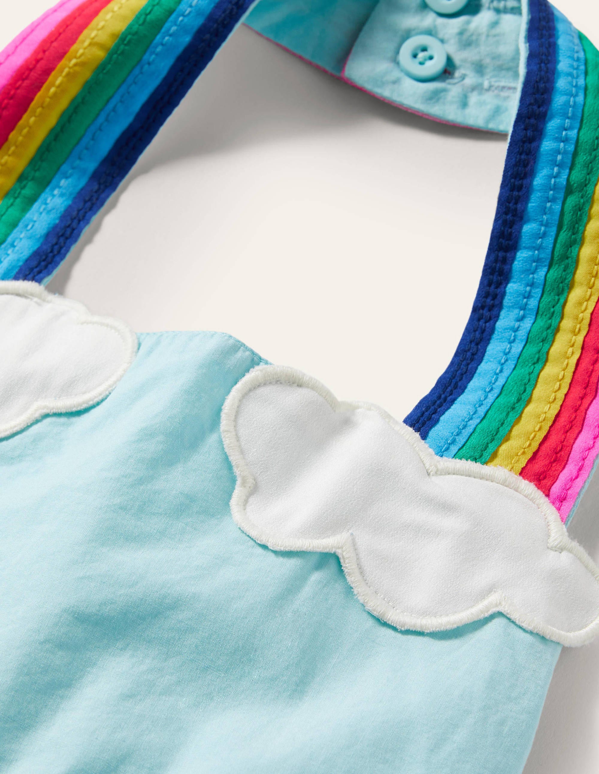 Neckholder-Kleid mit Regenbogenmotiv-Türkisblau, Regenbogen - Image 3