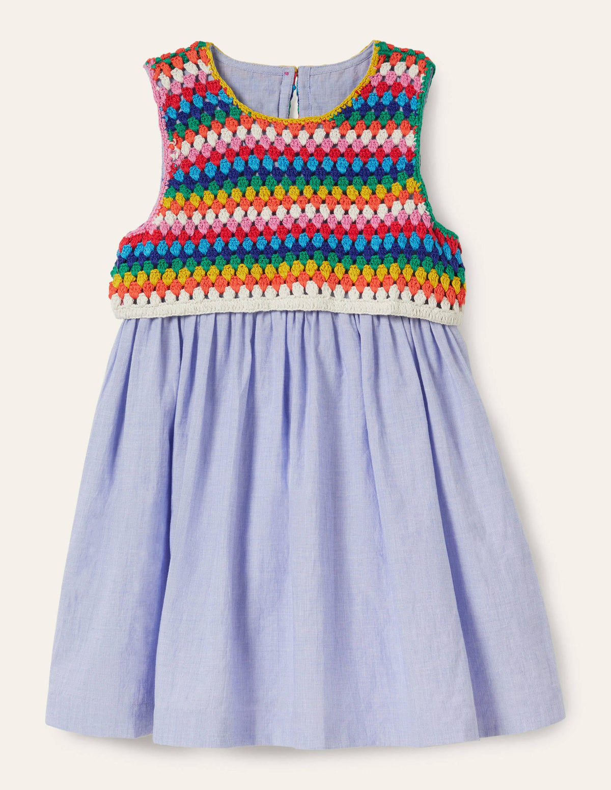 Kleid mit Häkeldetails-Faux-Uni - Image 1