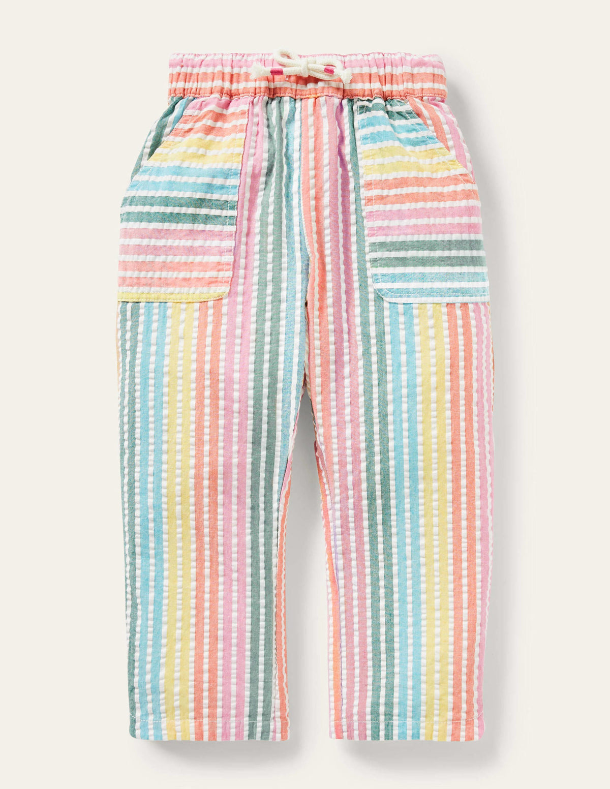 Pantalon tissé simple-Rayé arc-en-ciel - Image 1