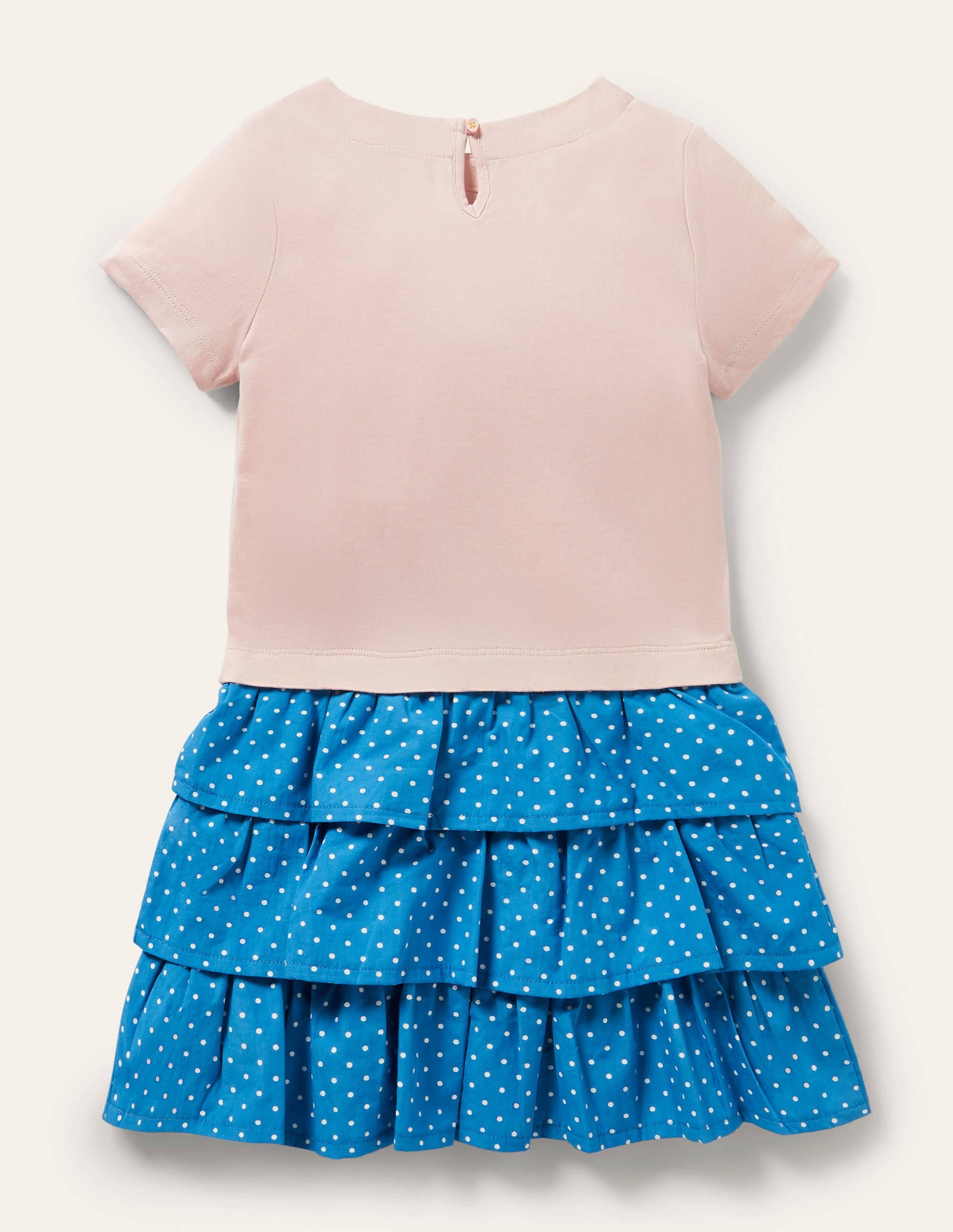 Kleid mit Stufenrock und Applikation-Rosa, Regenbogen/Faultier - Image 2